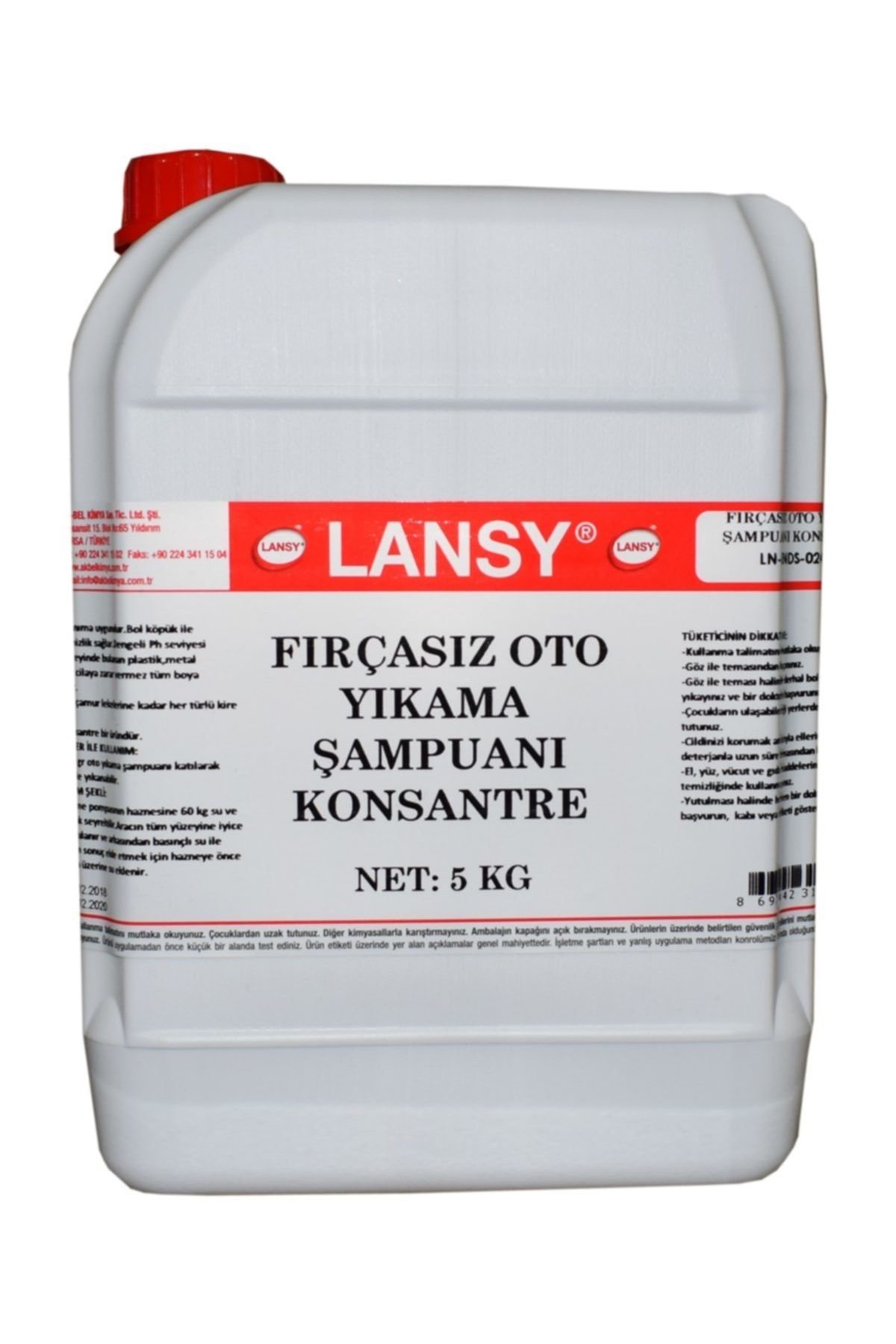 lansy Fırçasız Oto Yıkama Şampuanı Konsantre 5 Kg