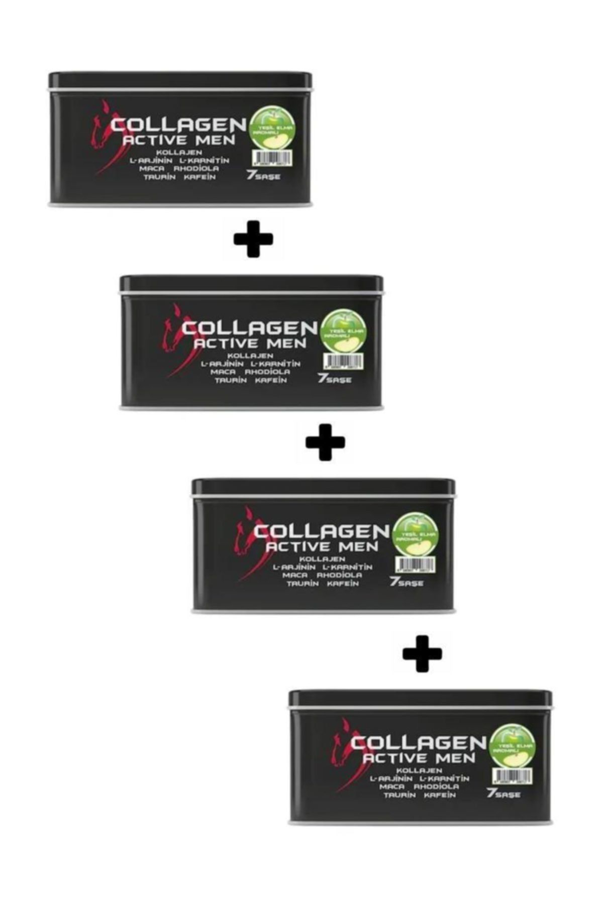 Voonka Collagen Active Men Yeşil Elma Aromalı 4'lü Paket - 4x7 Saşe