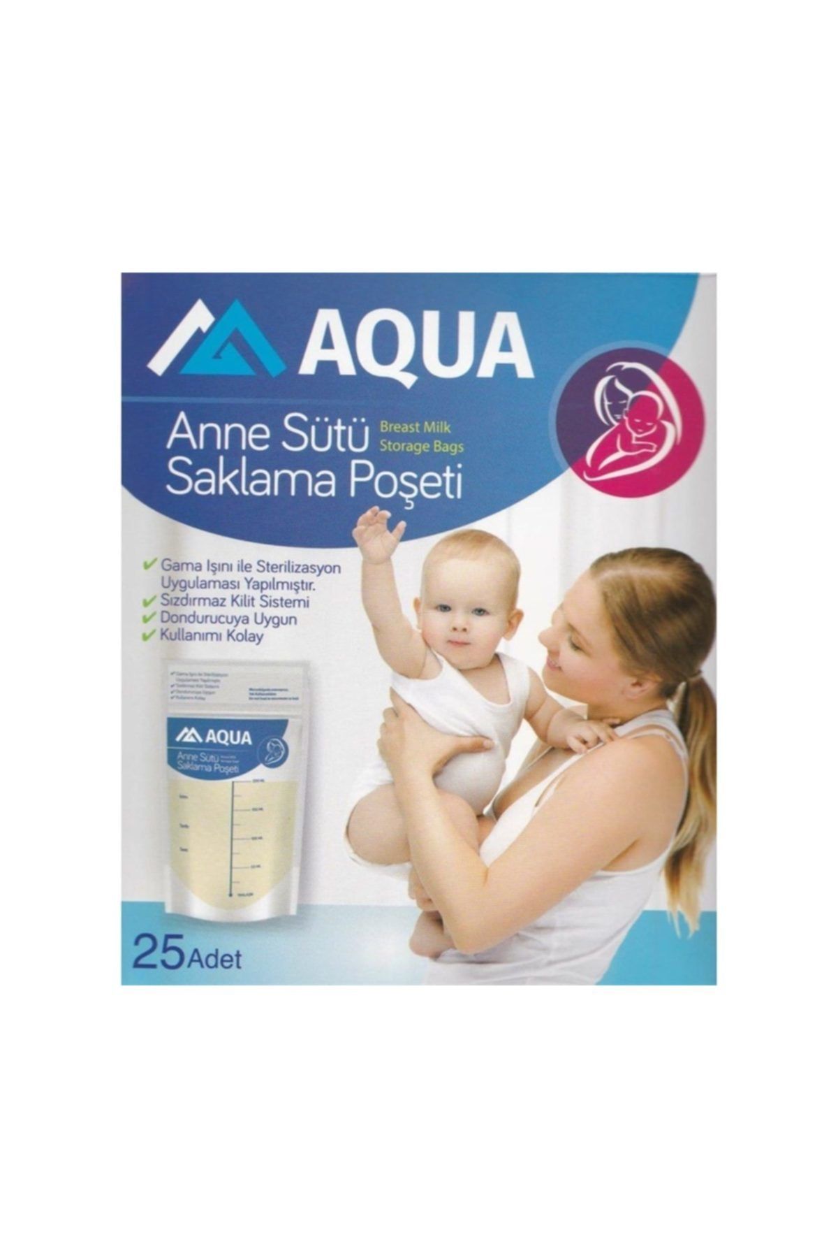 Aqua Anne Sütü Saklama Poşeti 25 Adet