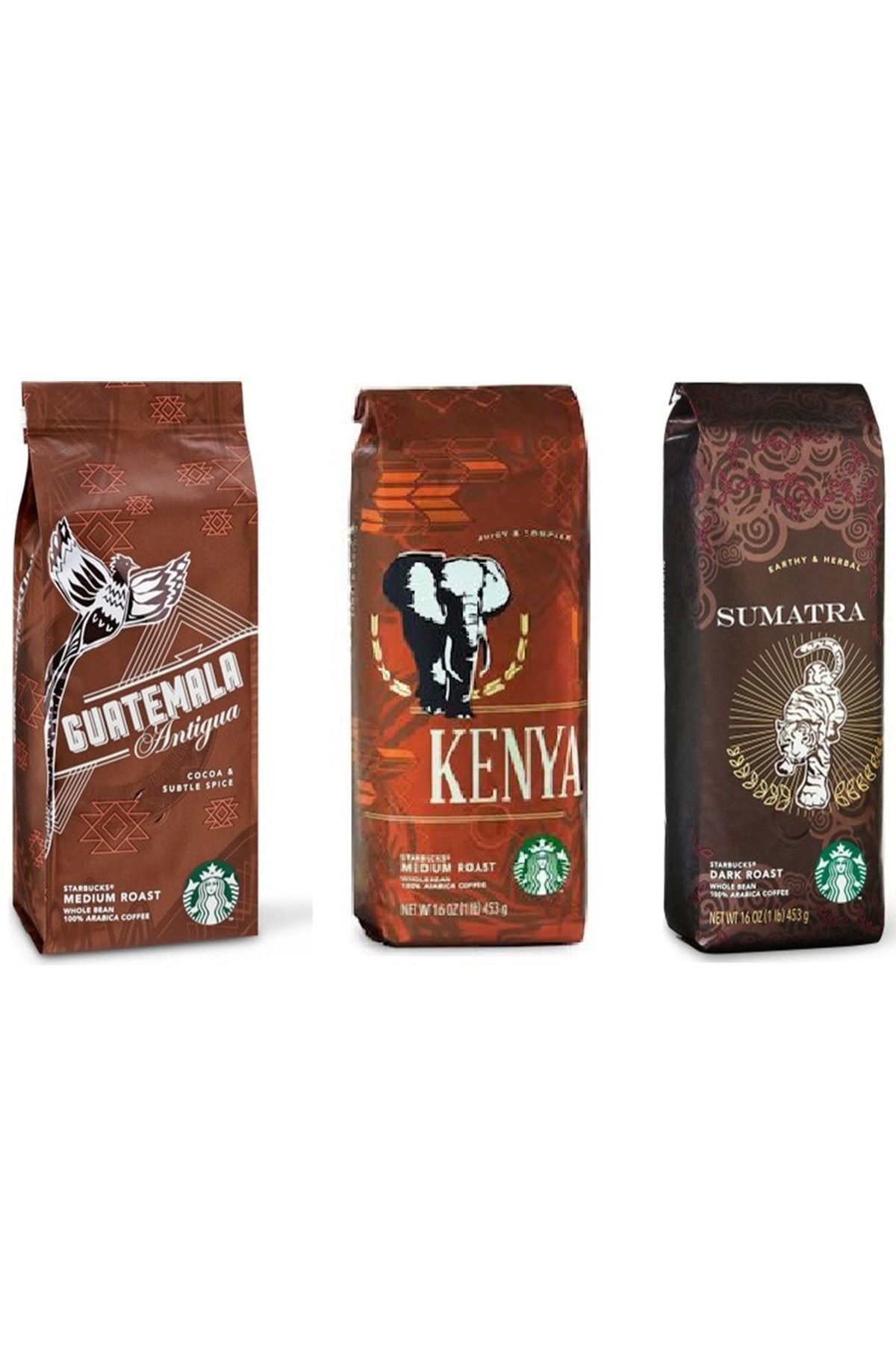 Starbucks Guatemala Kenya Sumatra Filtre Kahve 3x250 Gr 3 Paket Kahve