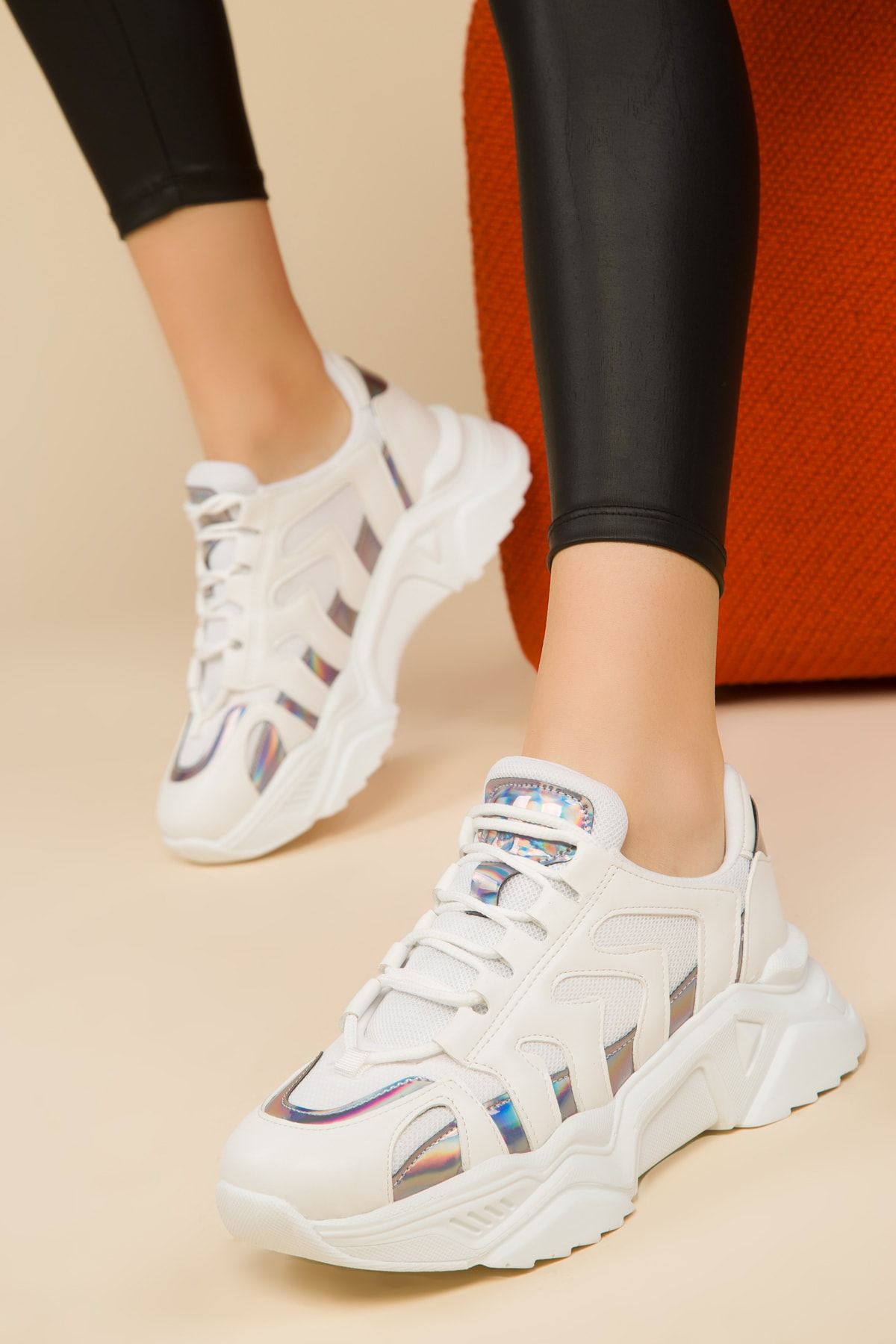 SOHO Beyaz Neon Kadın Sneaker 14601