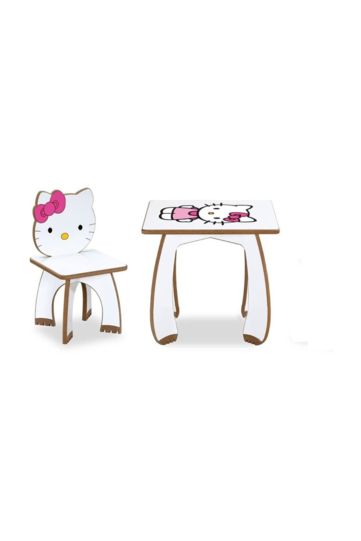 Asrimo mobilya Çocuk Masa Sandalye Takımı  Hello Kitty 1 Sandalye 1 Masa Set Çocuk Masası Çocuk Sandalyesi
