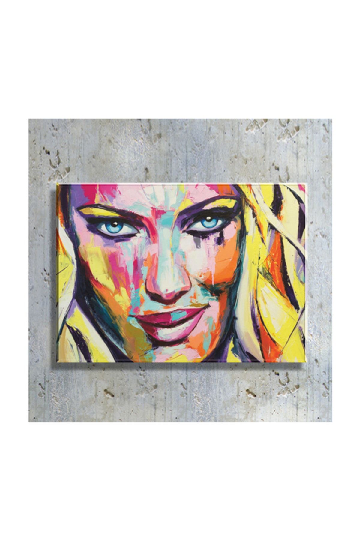 mağazacım Anonim Soyut Kadın Portre Yağlı Boya Reprodüksiyon 50 cm X 70 cm Kanvas Tablo Tbl1011