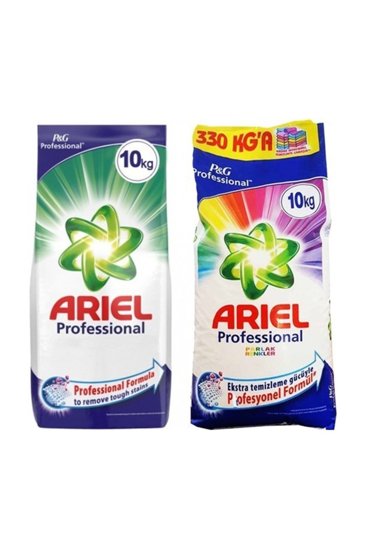 Ariel Professional Parlak Renkler Toz Deterjan 10 Kg +  Professional Toz Deterjan 10 Kg