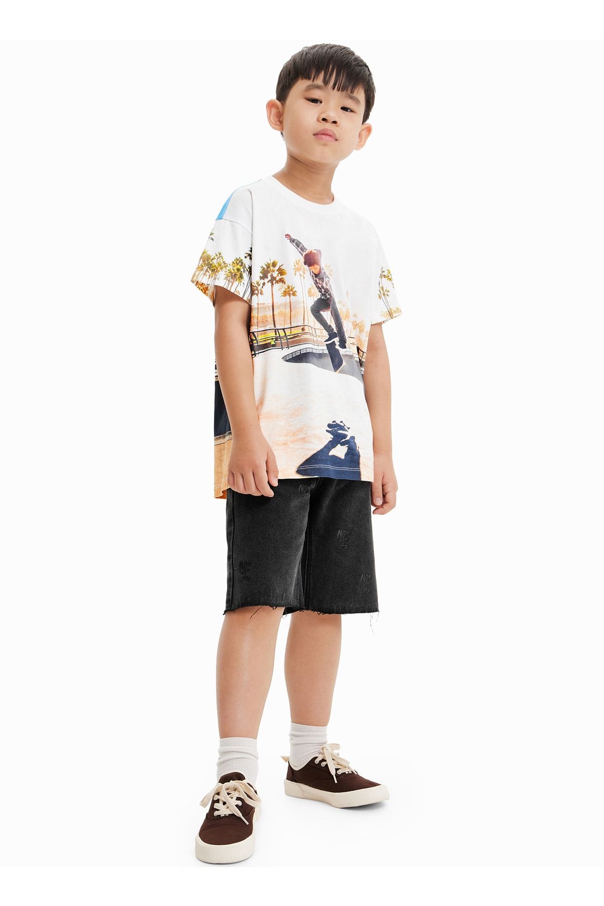 Desigual Baskılı Çok Renkli Erkek Çocuk T-shirt 23sbtk18