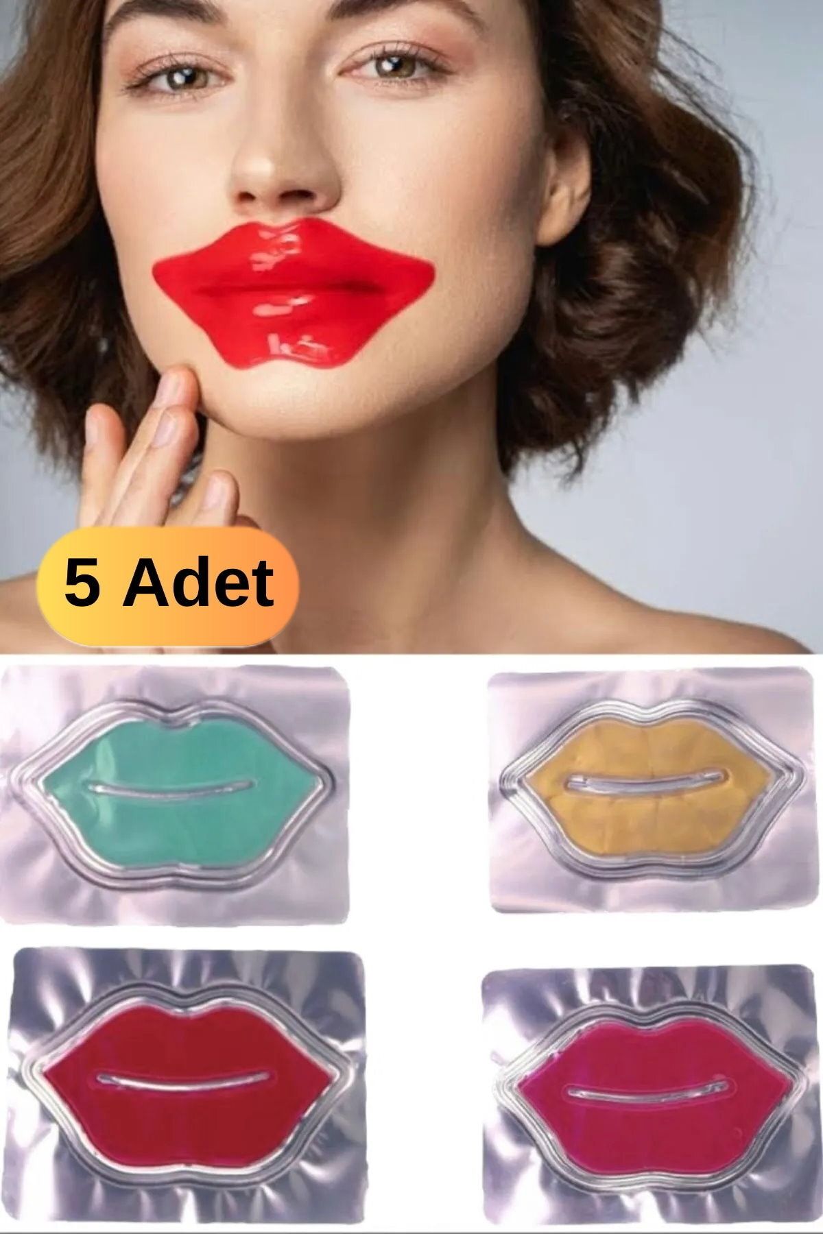 Utelips 5 Adet Yaşlanma Karşıtı Besleyici Hidrojen Içerikli Günlük Peeling 8gr Jel Maske Make Up Kadın Bakım