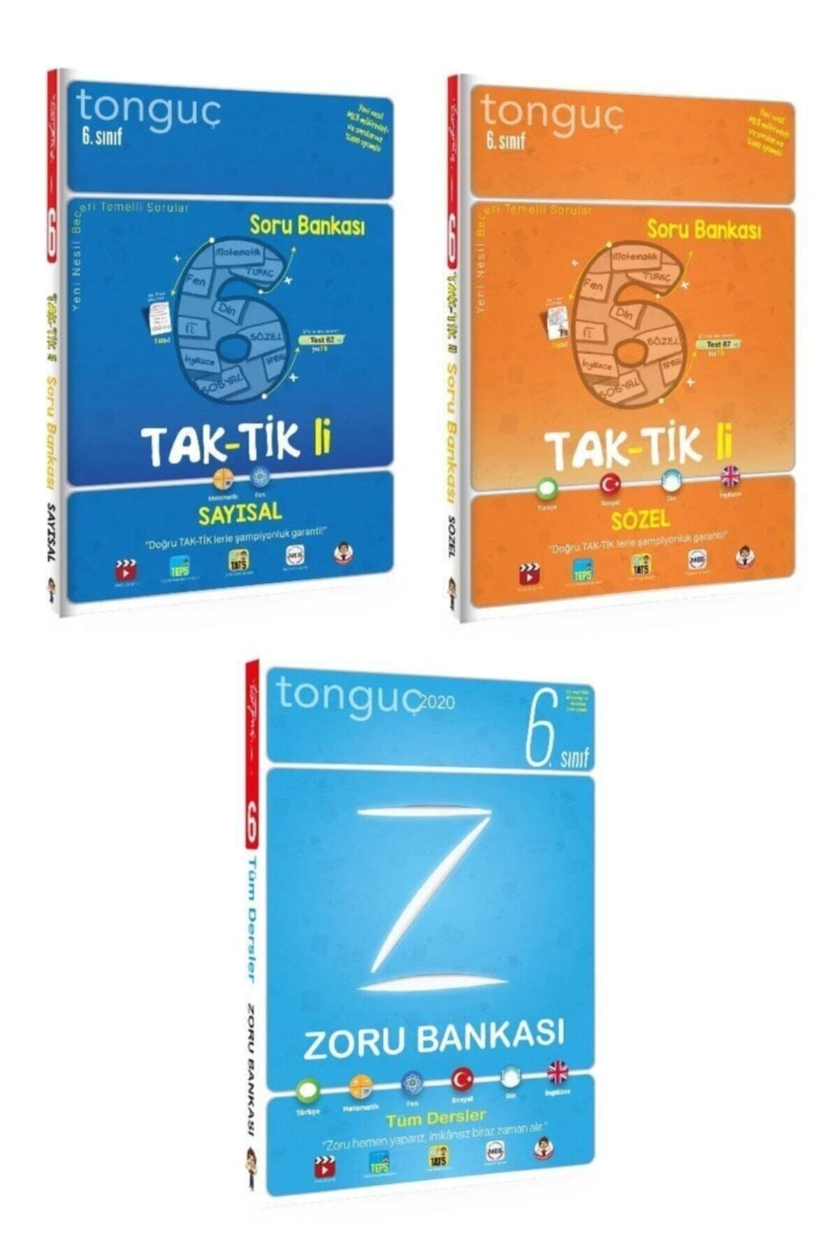 Tonguç Yayınları 6. Sınıf Taktikli Sayısal Sözel ve Zoru Soru Bankası Seti 3 Kitap