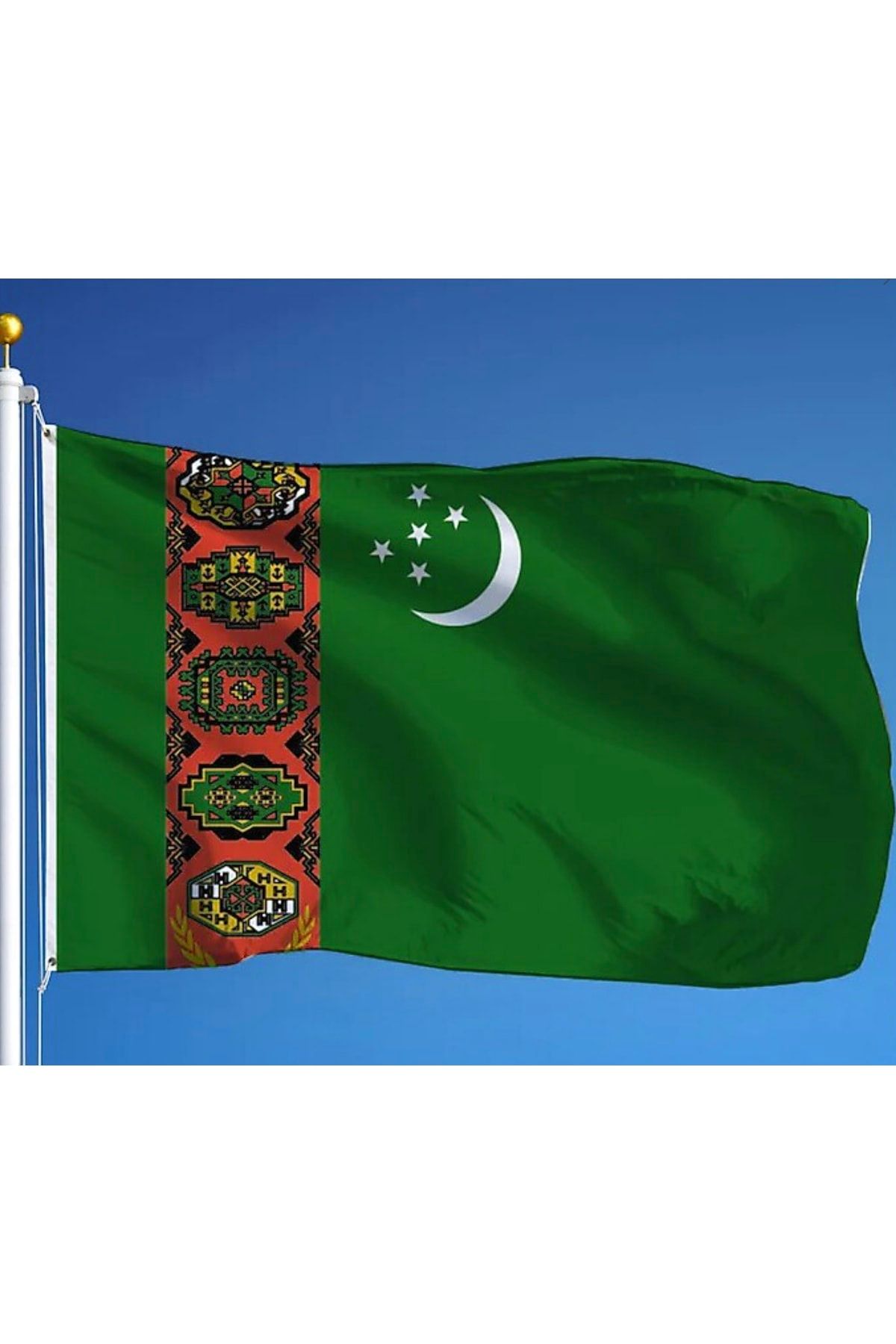ÇELİKONLİNE Türkmenistan Bayrağı 100x150cm