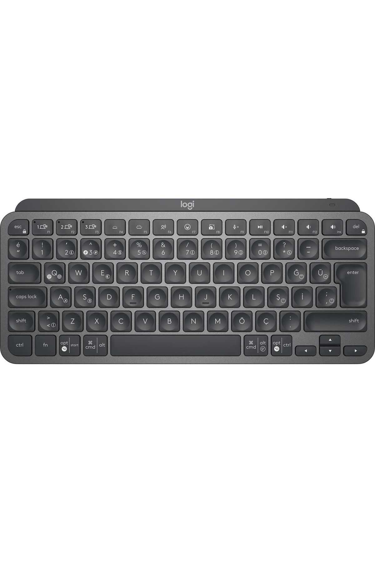 logitech Mx Keys Mini Minimalist Kablosuz Bluetooth Aydınlatmalı Türkçe Q Klavye - Siyah