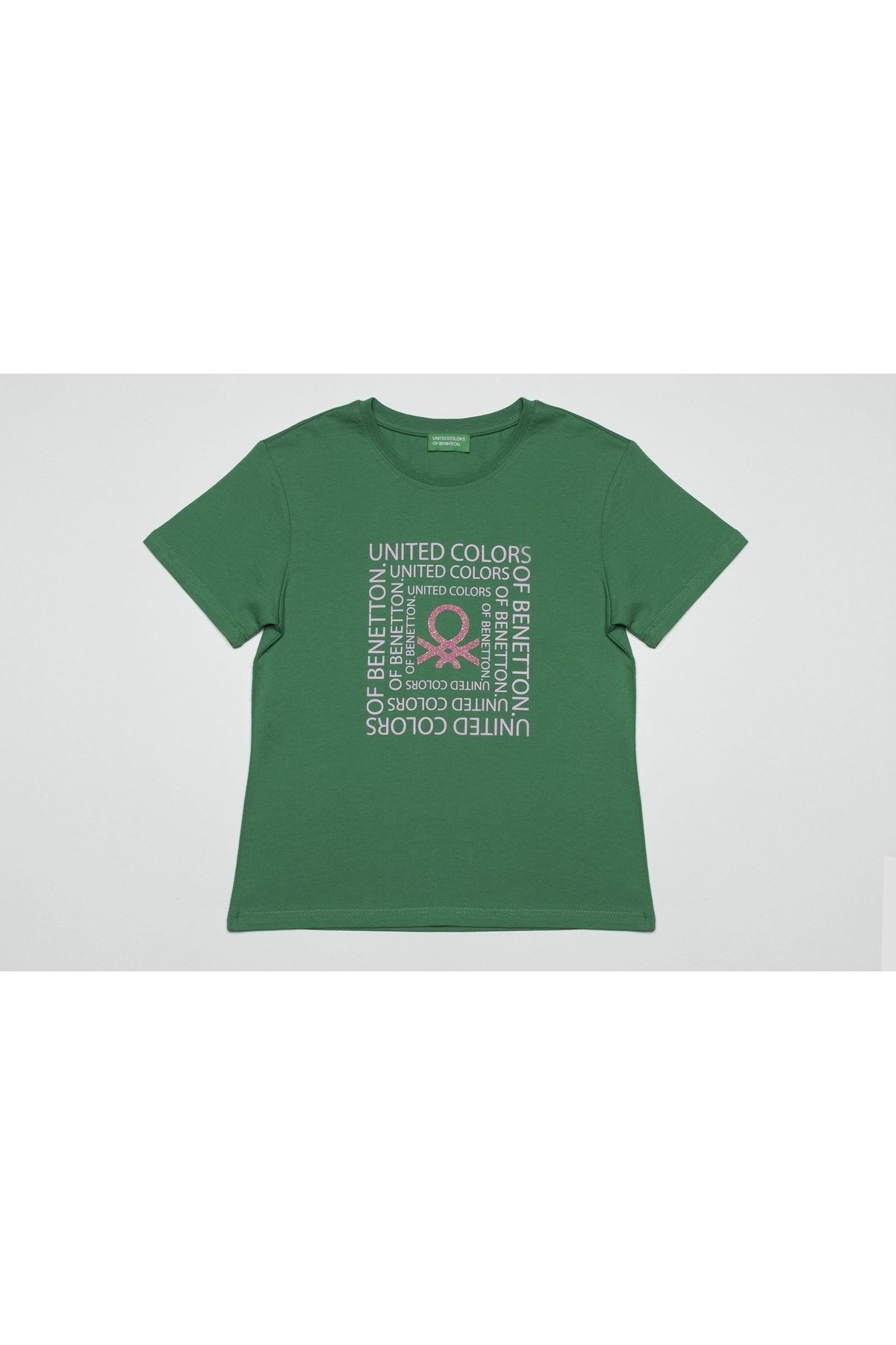 Benetton Kız Çocuk Yeşil T-shirt