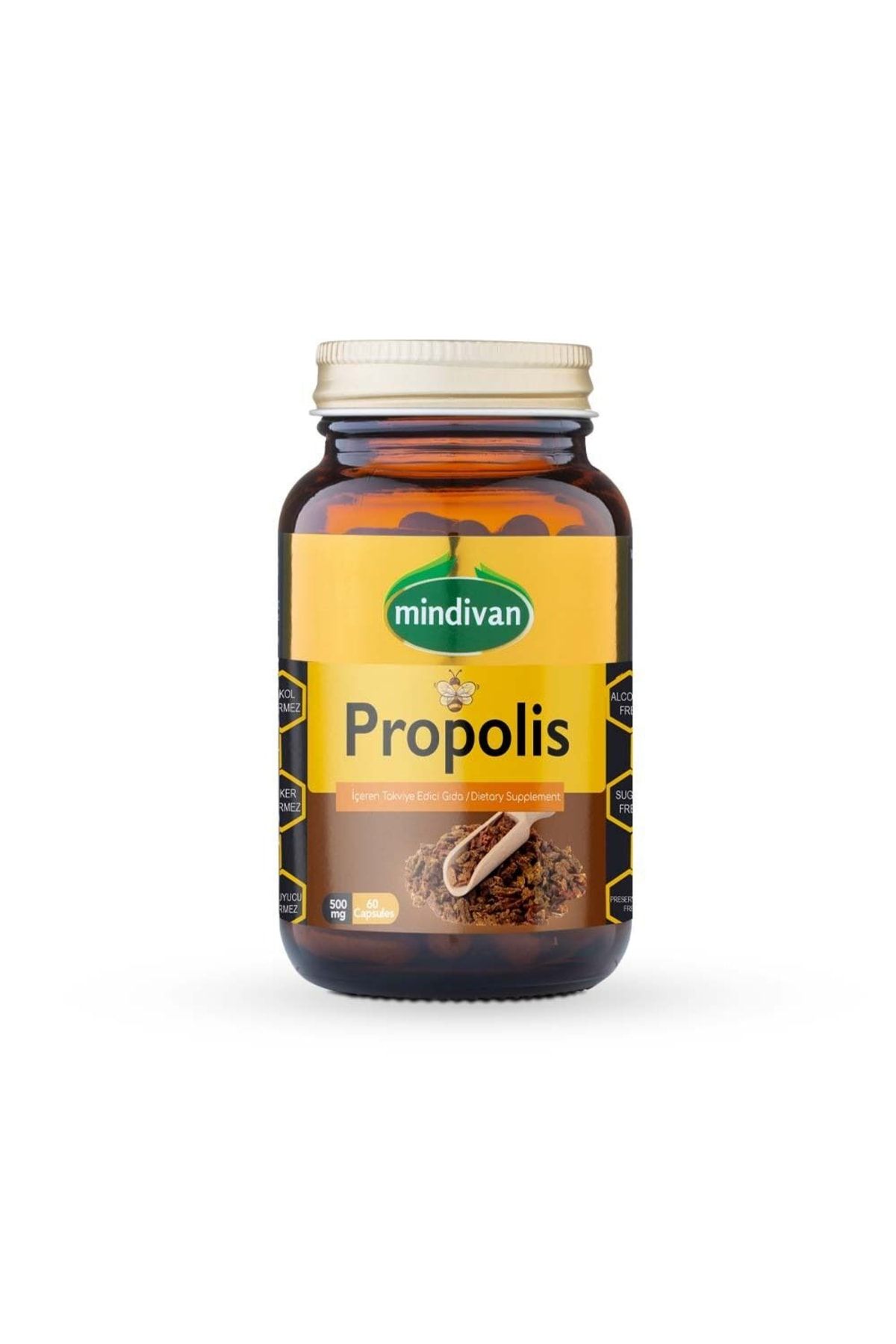 Mindivan Propolis Ekstraklı 500 mg 60 Kapsül