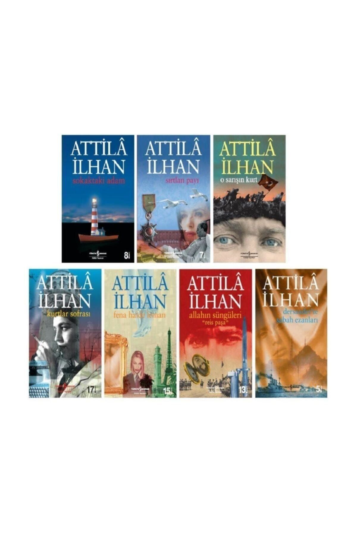 Türkiye İş Bankası Kültür Yayınları Atilla Ilhan Romanları 7 Kitap Set