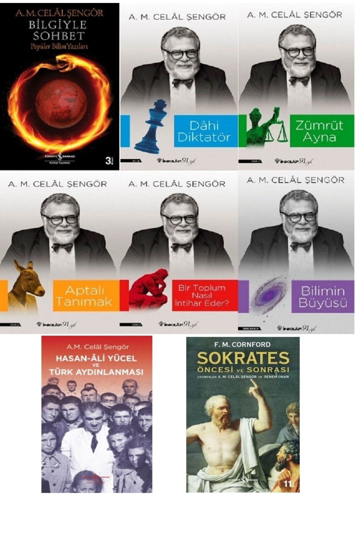 İnkılap Kitabevi Bilgiyle Sohbet - Dahi Diktatör - Aptalı Tanımak - Bilimin Büyüsü / 8 Kitap Full Set - Celal Şengör