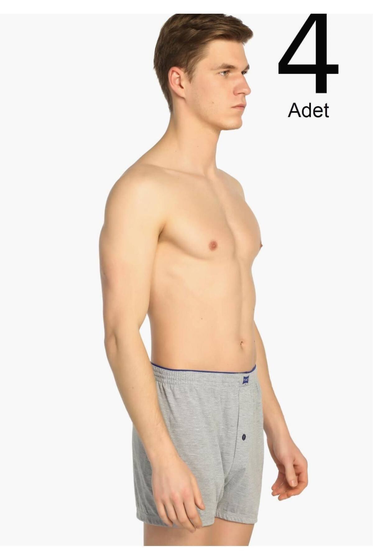 Huma One Erkek Havlu Bel Düz Boxer 2174 3 Adet main image 1