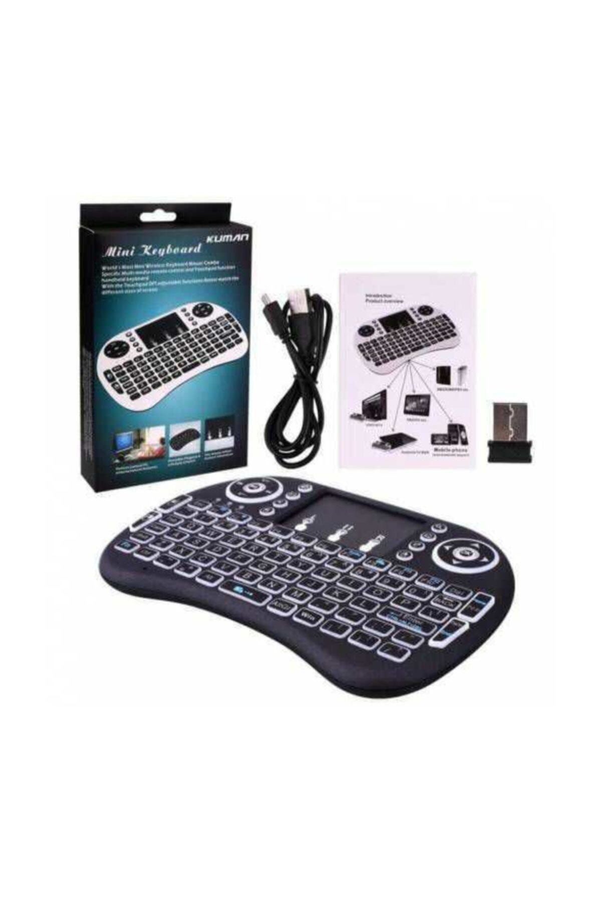 Polygold Işıklı Mini Klavye Mouse Smart Tv Box Pc Şarjlı Pg-8035