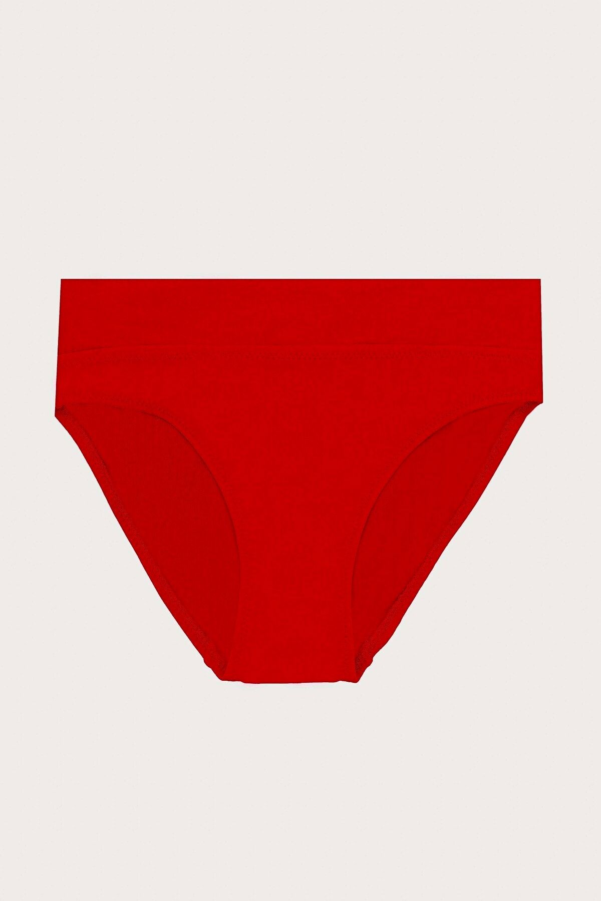 Loya Kırmızı Yüksek Bel Tek Alt Bikini