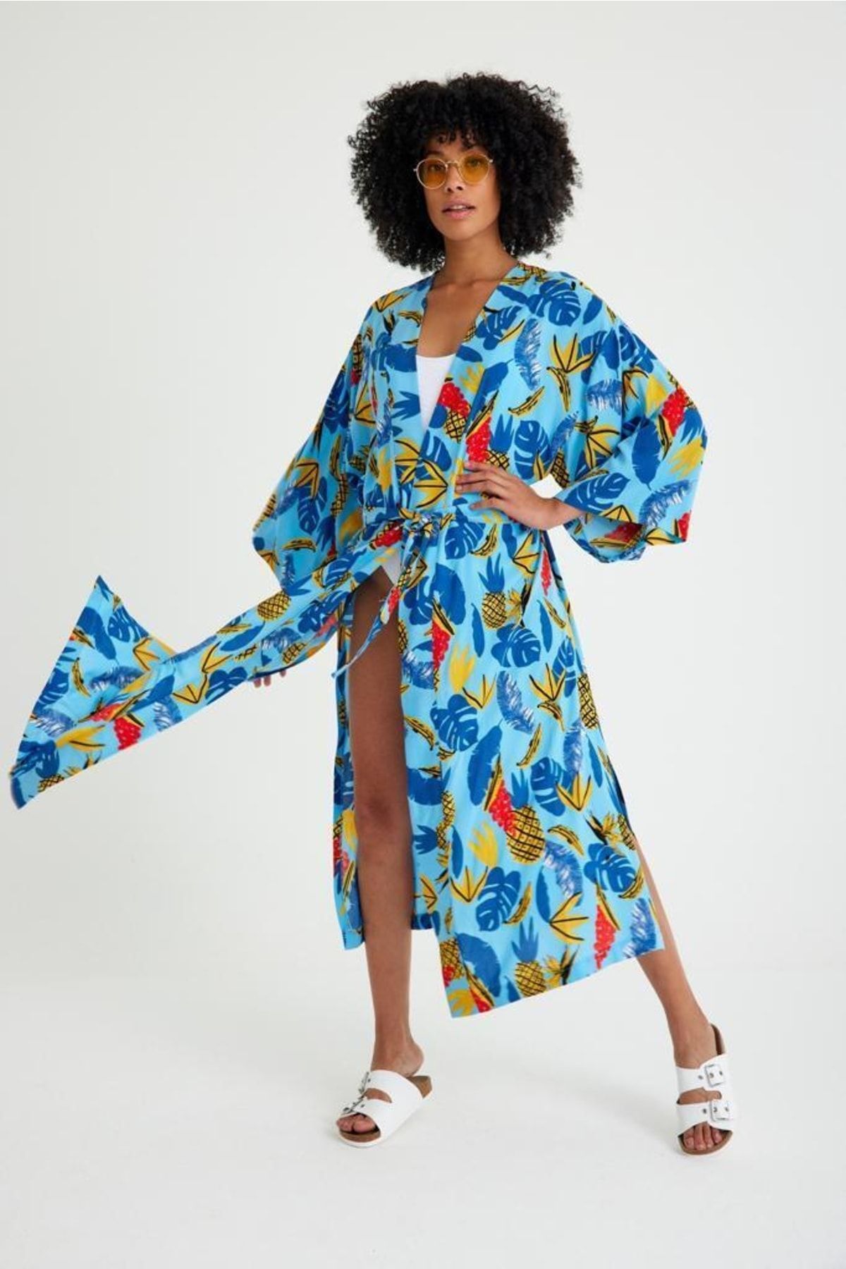 Mashotrend Pune Model Kimono - Plaj Elbisesi Mayo Üstü Kimono - Kimono