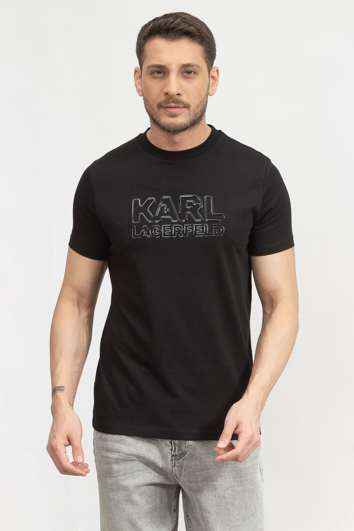 Karl Lagerfeld Erkek Bisiklet Yaka T-shirt755048532225
