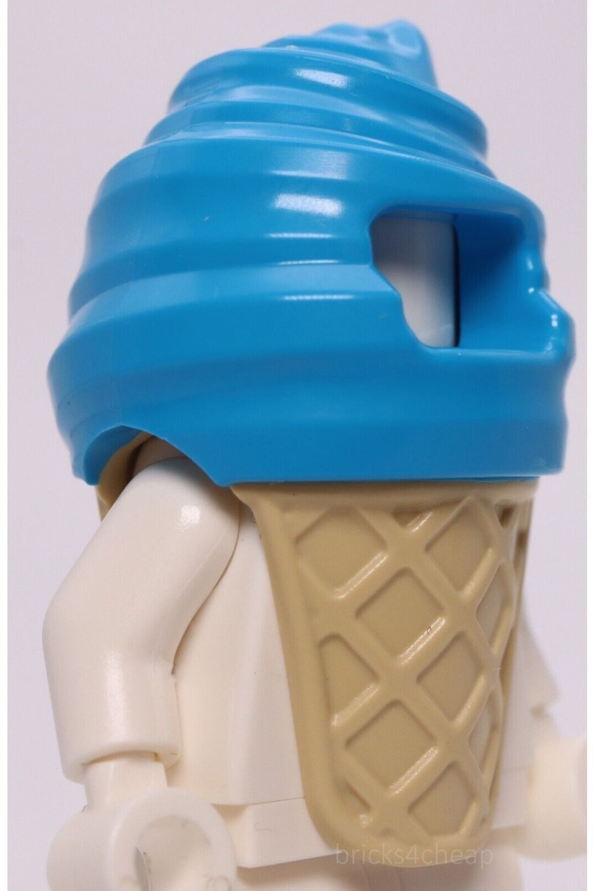 LEGO MOC Custom Aksesuar Minifigür Headgear Koyu Mavi Dondurma Kostüm