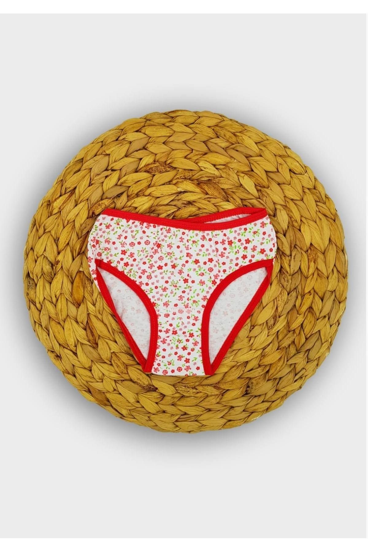 Seher Yıldızı Seher Kız Baskılı Bikini Kırmızı Yeni Sezon (6 Adet Ekonomik Paket)