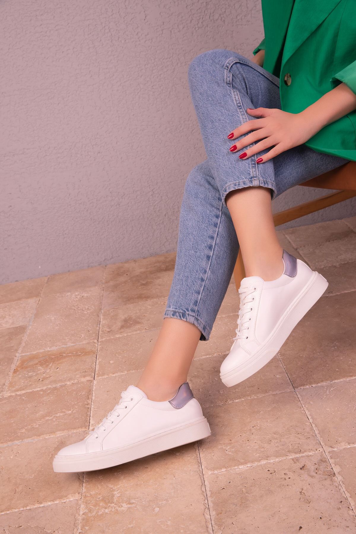 SOHO Beyaz-Neon Kadın Sneaker 14395