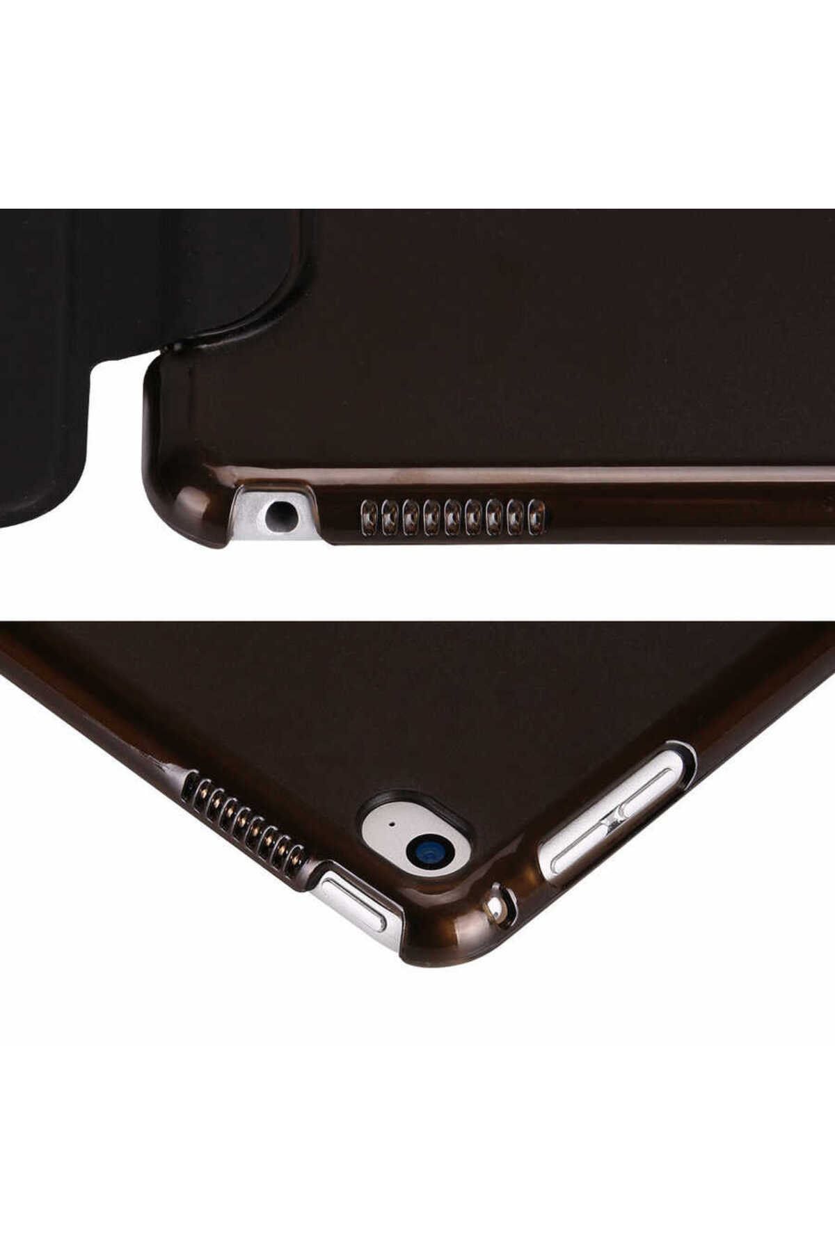 Gpack Samsung Galaxy Tab A7 Lite T225 Kılıf Smart Cover Kapaklı Standlı sm11 + Nano + Kalem Bronz