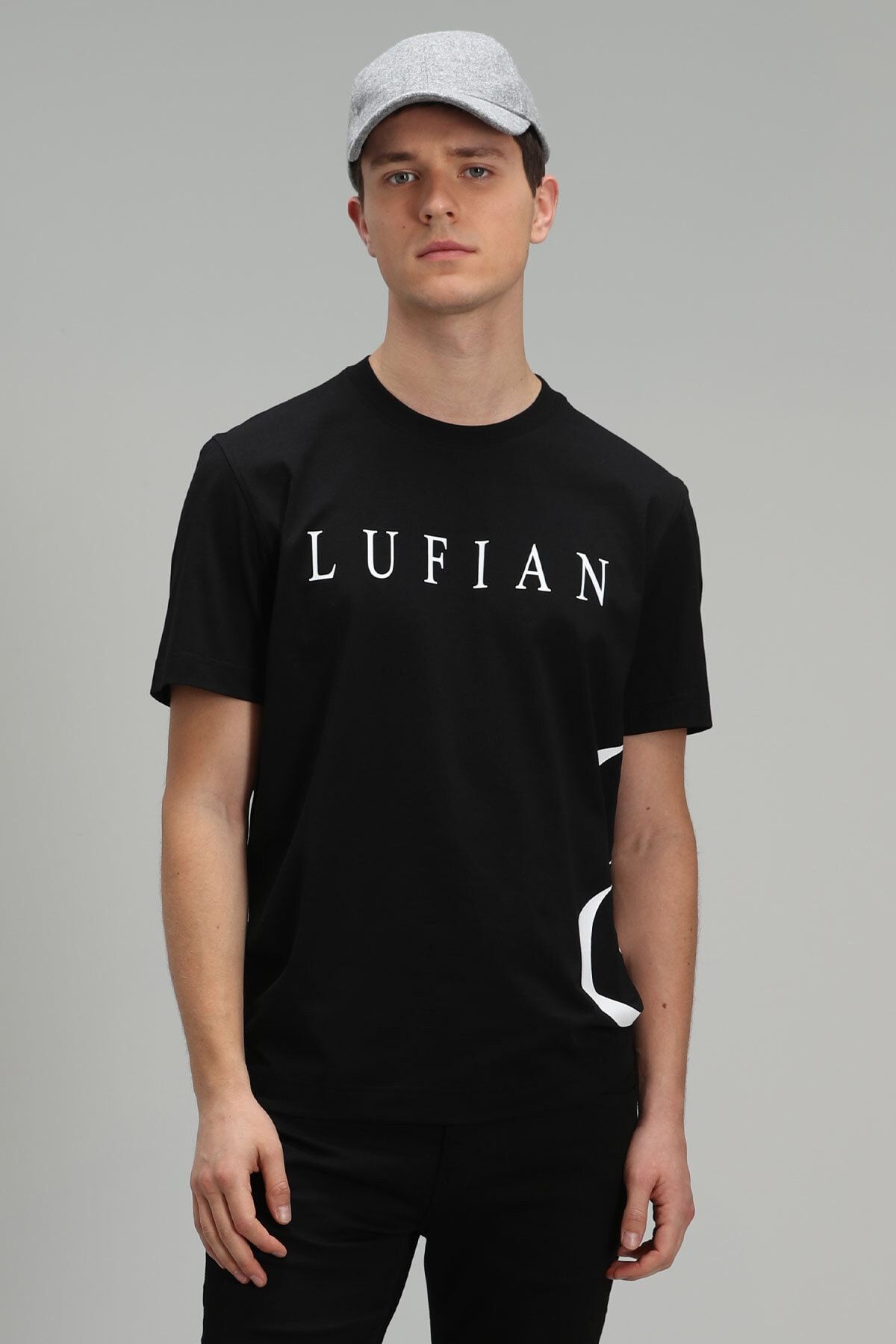 Lufian Fınn Modern Grafik T- Shirt Siyah