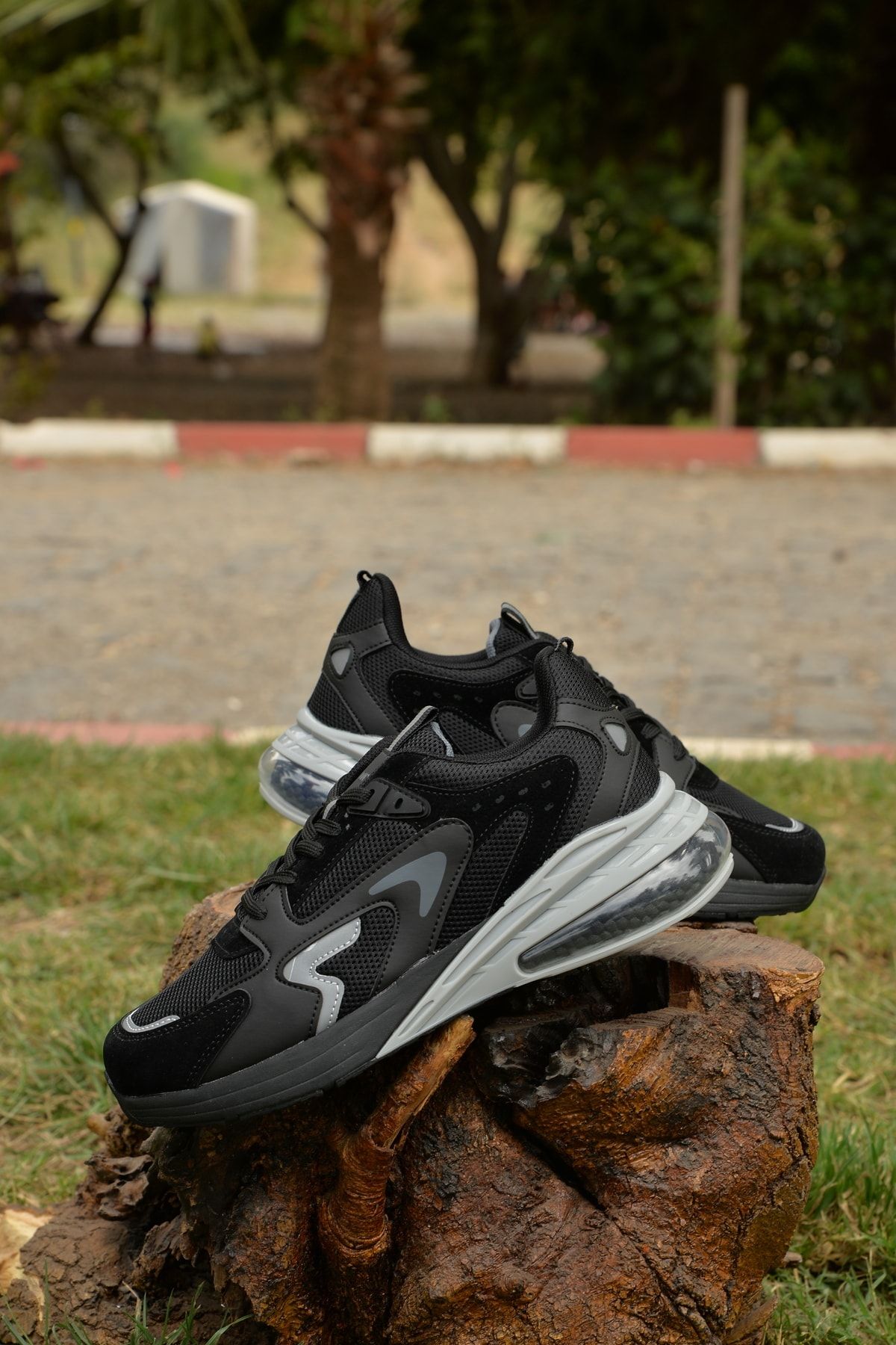 Dunlop Erkek Siyah Yazlık Terletmez Nefes Alır Ortopedik Kaydırmaz Air Taban Rahat Tarz Spor Ayakkabı