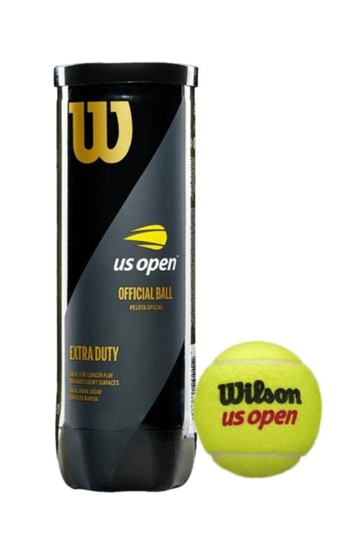 Wilson Sarı 1 Kutu Us Open Tenis Topu 3'lü Vakum Ambalajda