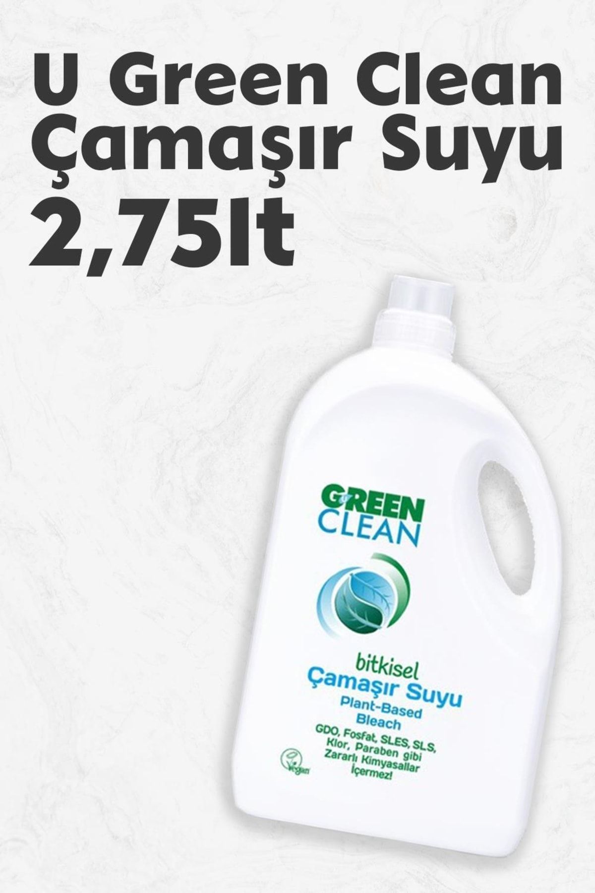 Green Clean Bitkisel Çamaşır Suyu 2,75 Lt