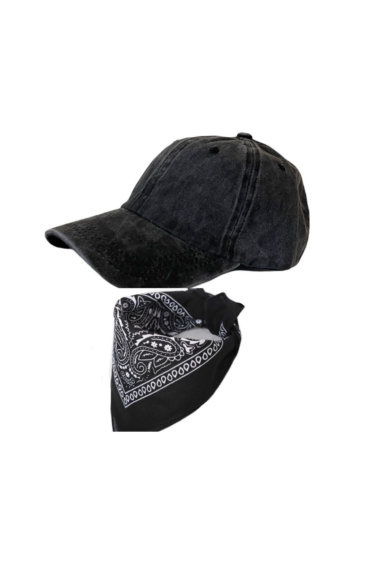 Rupen Kraft Bandana Kombinlidüz Füme Renk Yıkamalı Eskitme Şapka Vintage Şapka