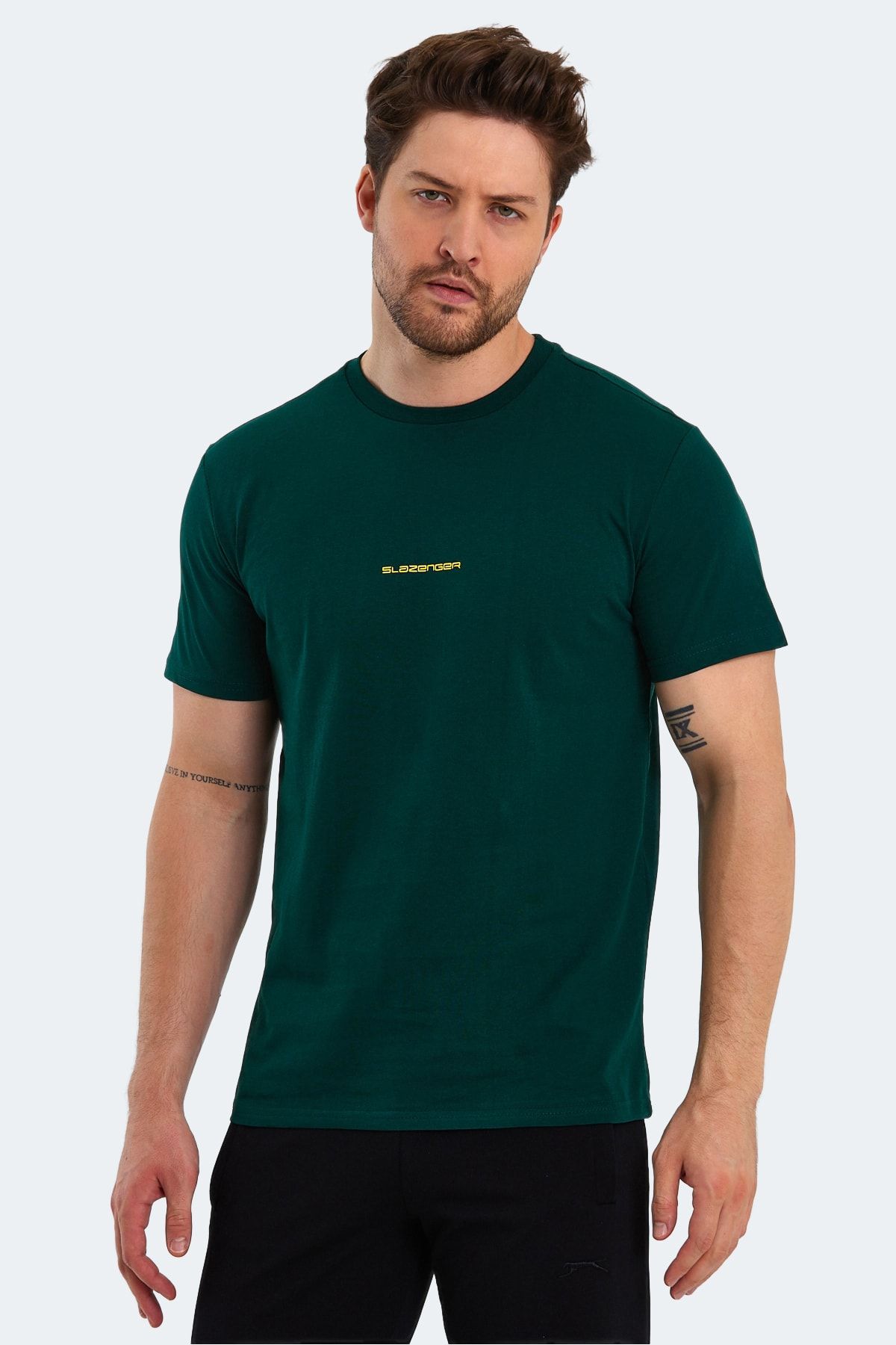 Slazenger Patsy Erkek T-shirt Koyu Yeşil