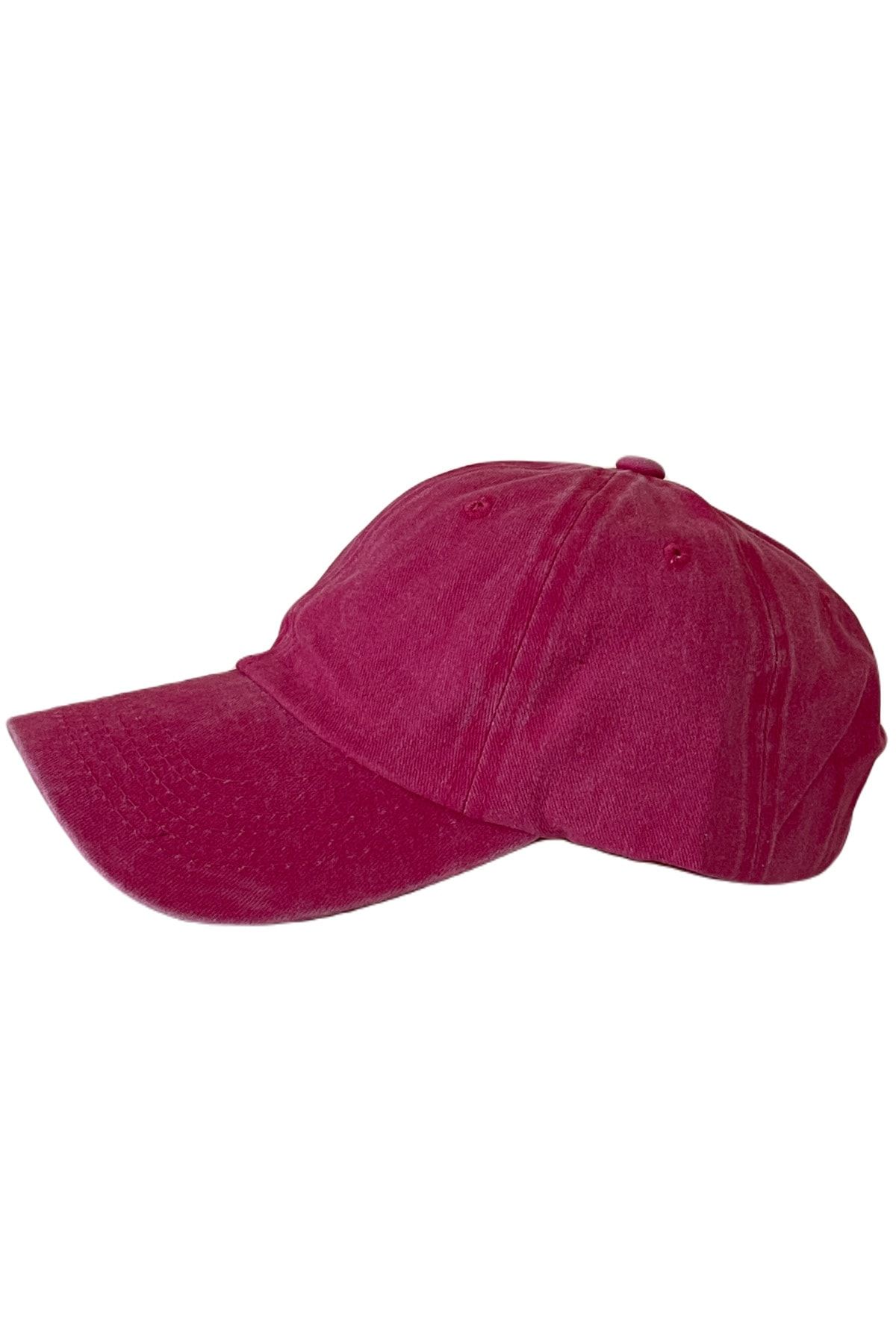 Rupen Kraft Yeni Sezon Bandana KombinliDüz Pembe Renk Yıkamalı Eskitme Şapka Vintage Şapka