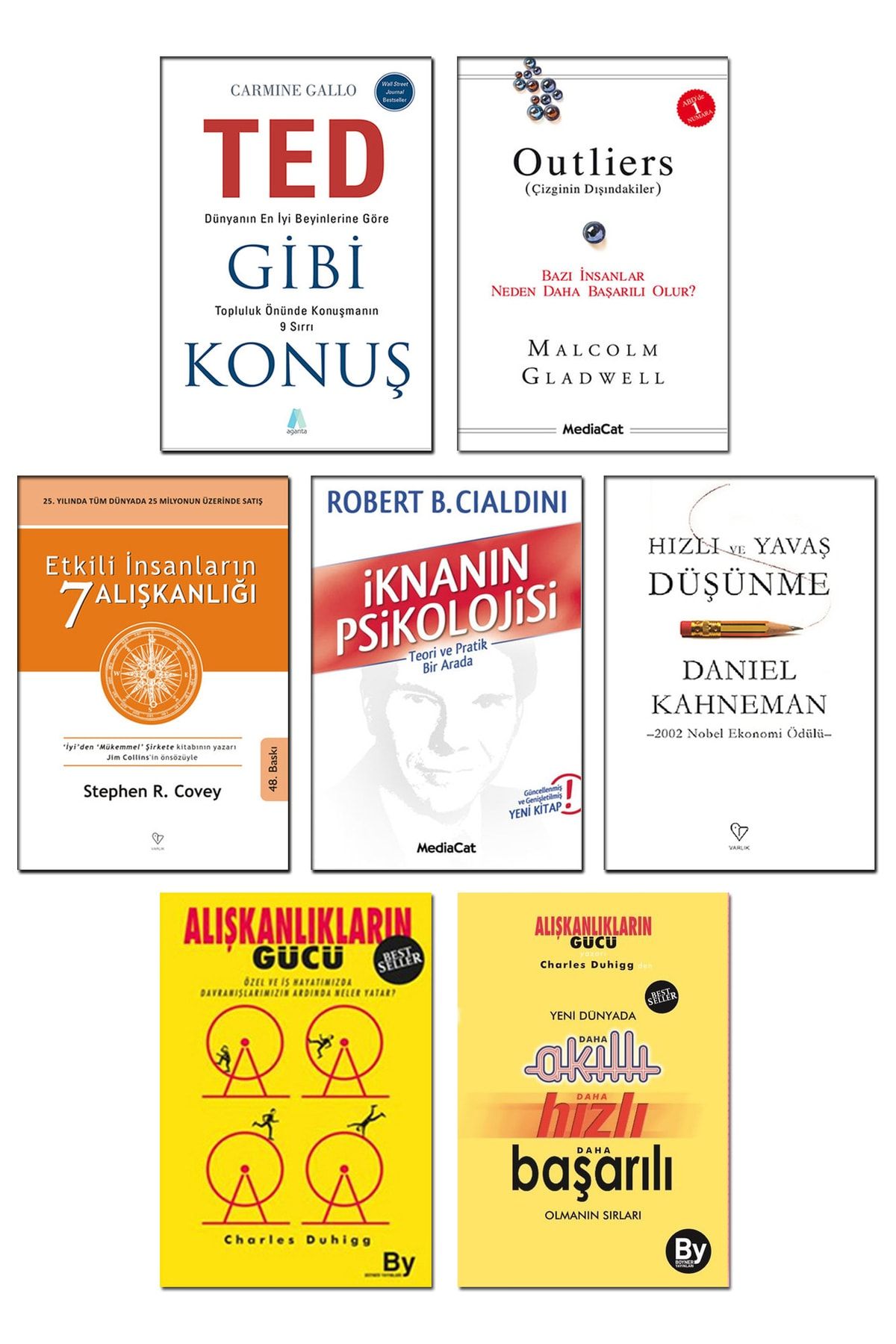 MediaCat Kitapları Ted Gibi Konuş Carmine Outliers Malcolm Gladwell İknanın Psikolojisi Etkili İnsanların 7 Alışkanlığı