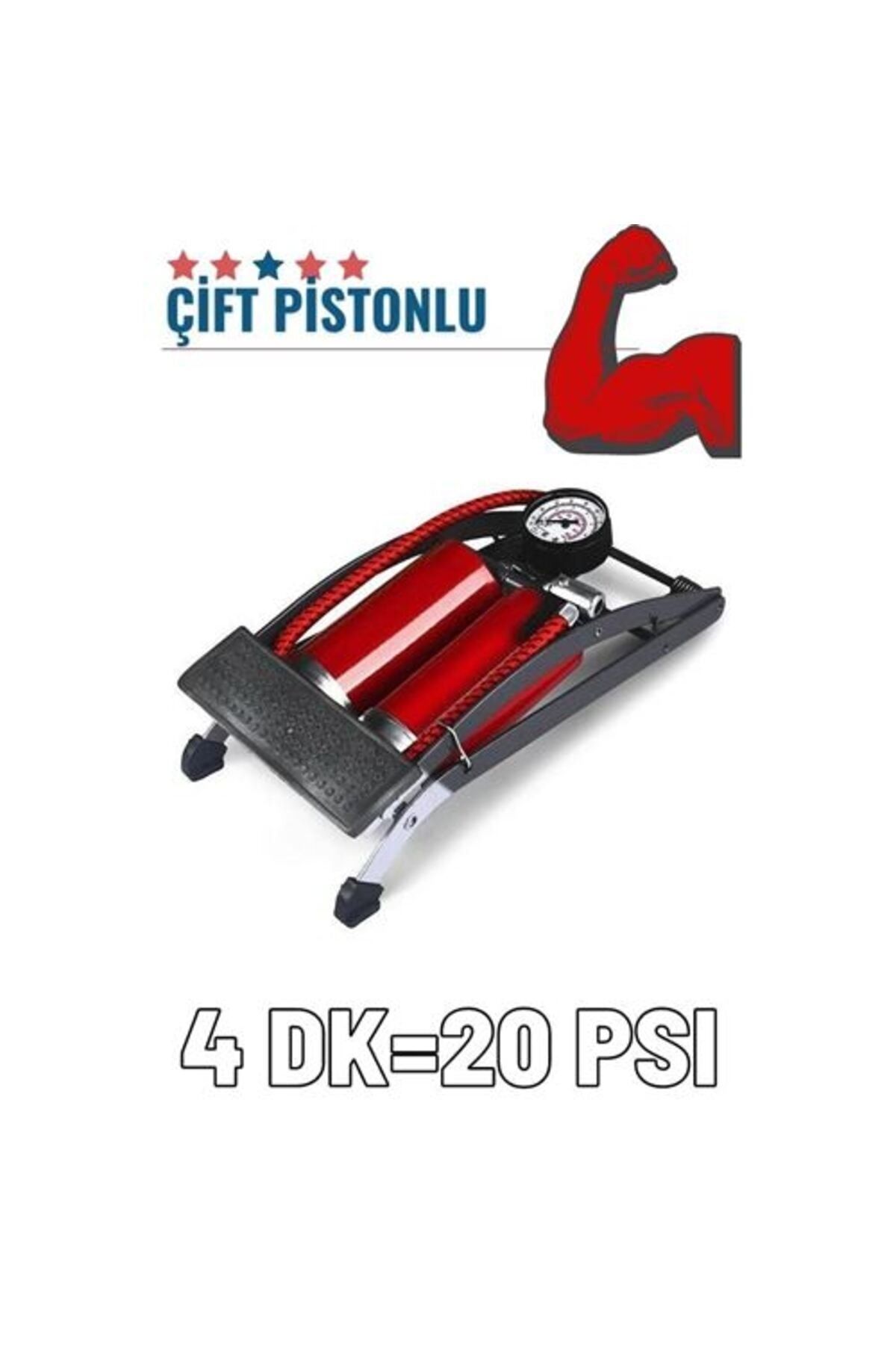 ModaCar Ayaktan Çift Pistonlu Lastik Şişirme Pompası 425582