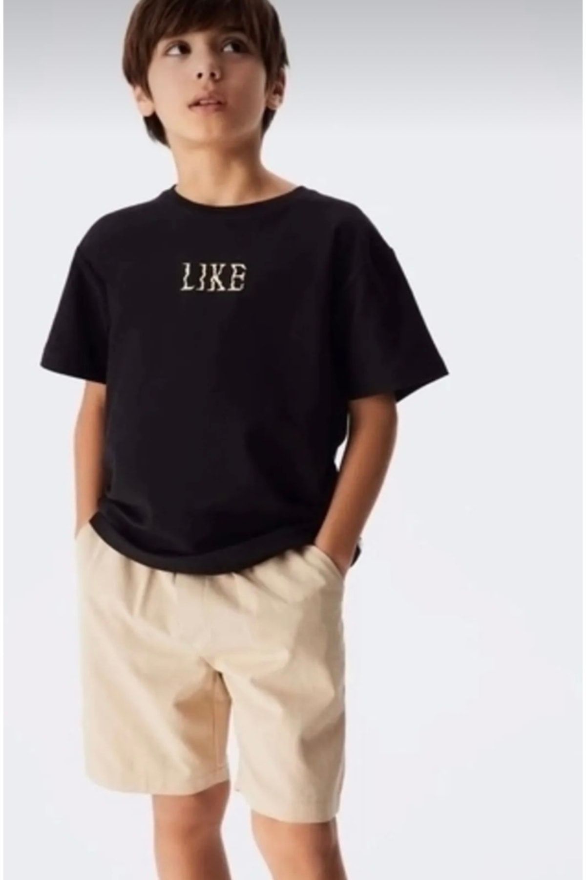 Nk Kids Erkek Çocuk Siyah Like T-shirt