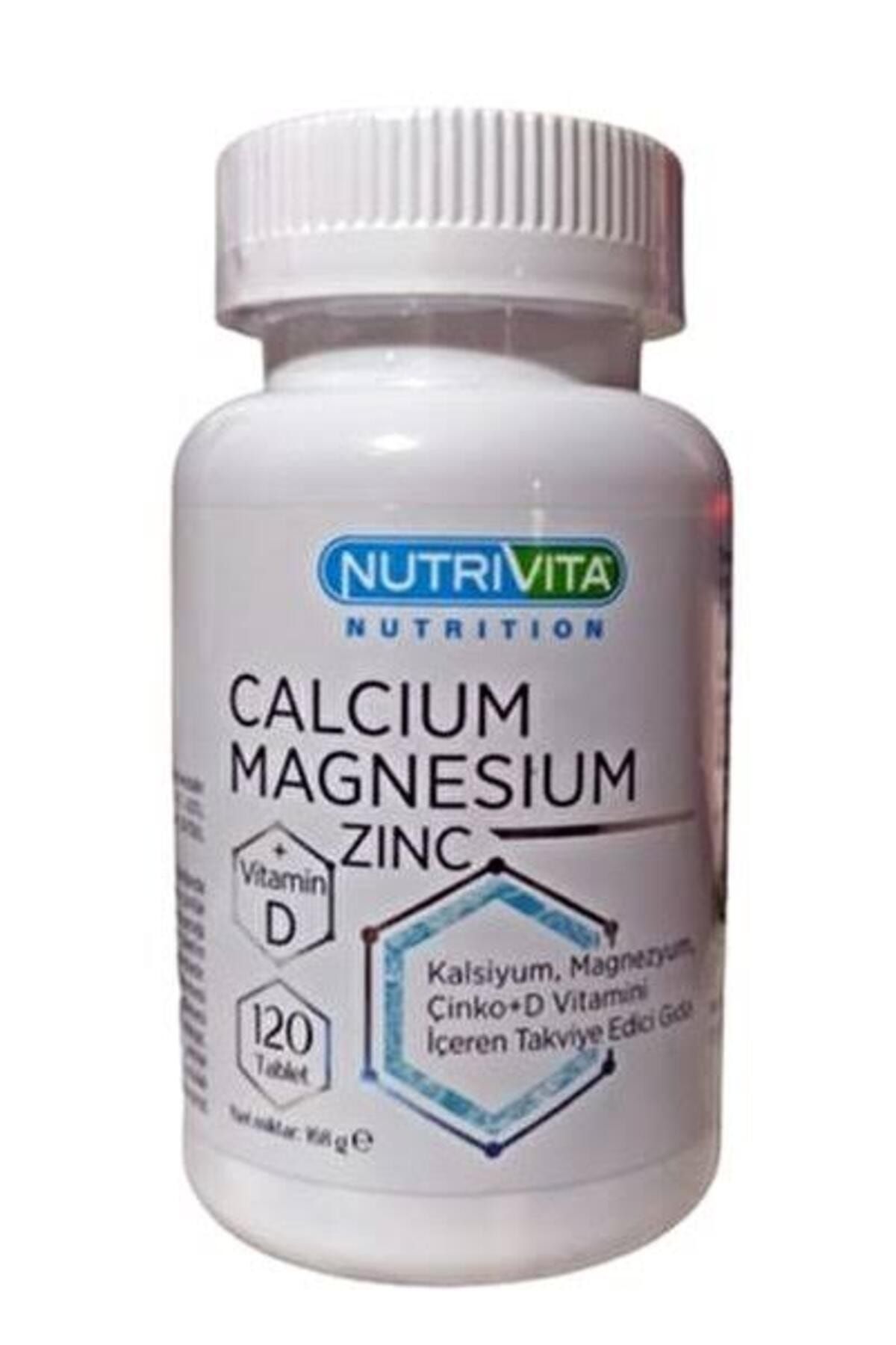 Nutrivita Nutrition Calcium (KALSİYUM) Magnesium (MAGNEZYUM) Zinc Vitamin D 120 Tablet Stk 05/2026