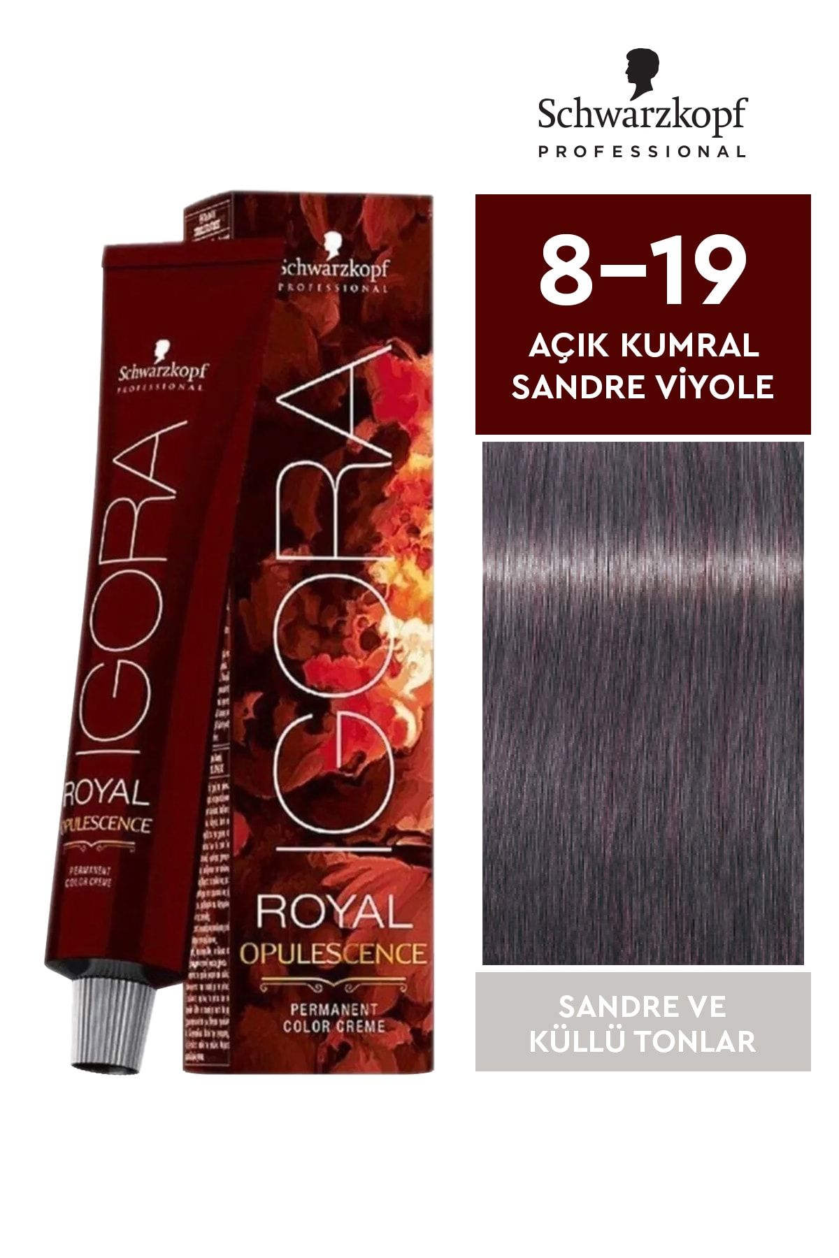 Igora Royal Opulescence 8-19 Açık Kumral Sandre Viyole Saç Boyası 60ml