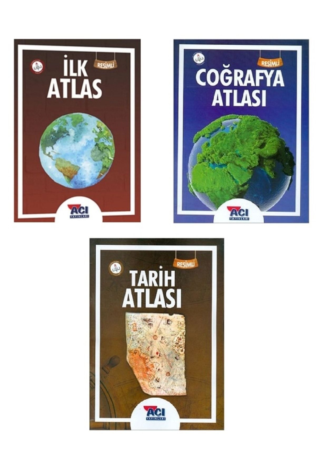 Açı Yayınları Resimli Atlas - İlk Atlas - Coğrafya Atlası - Tarih Atlası Açı Yayınları