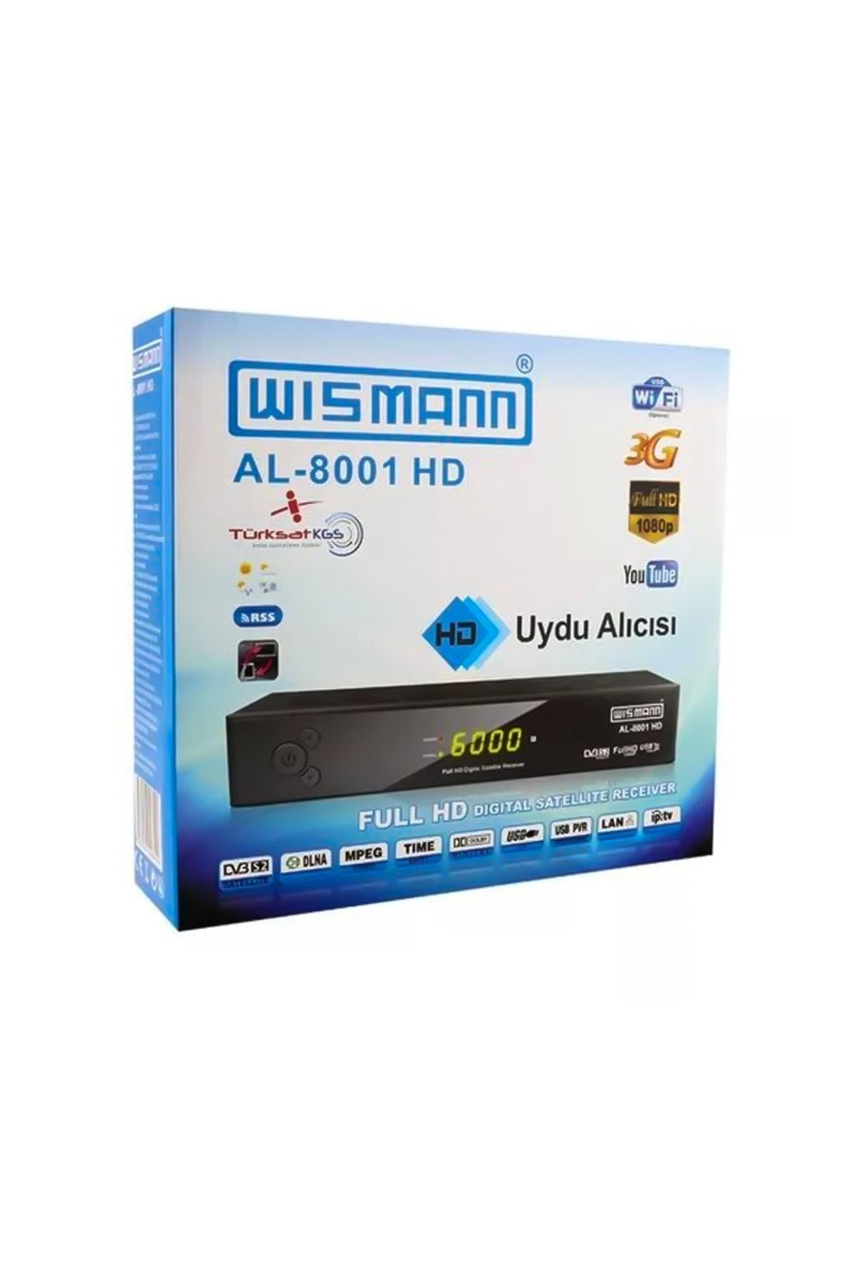 Genel Markalar Wısmann Al-8500 Hd Kasalı Uydu Alıcısı Tkgsli (wifi*3g*youtube*ethernet) (4119)
