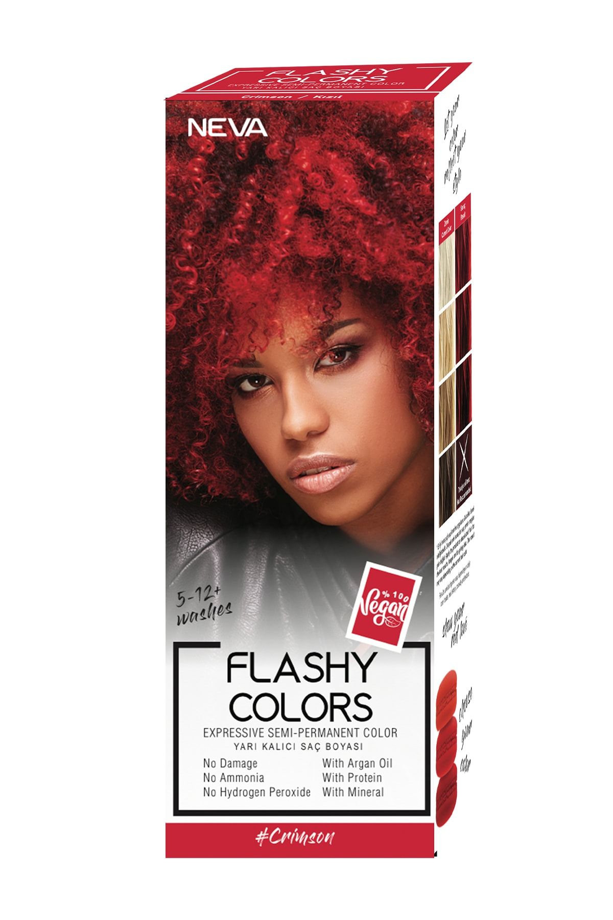Neva Flashy Colors Yarı Kalıcı Saç Boyası Crimson / Kızıl 100 ml