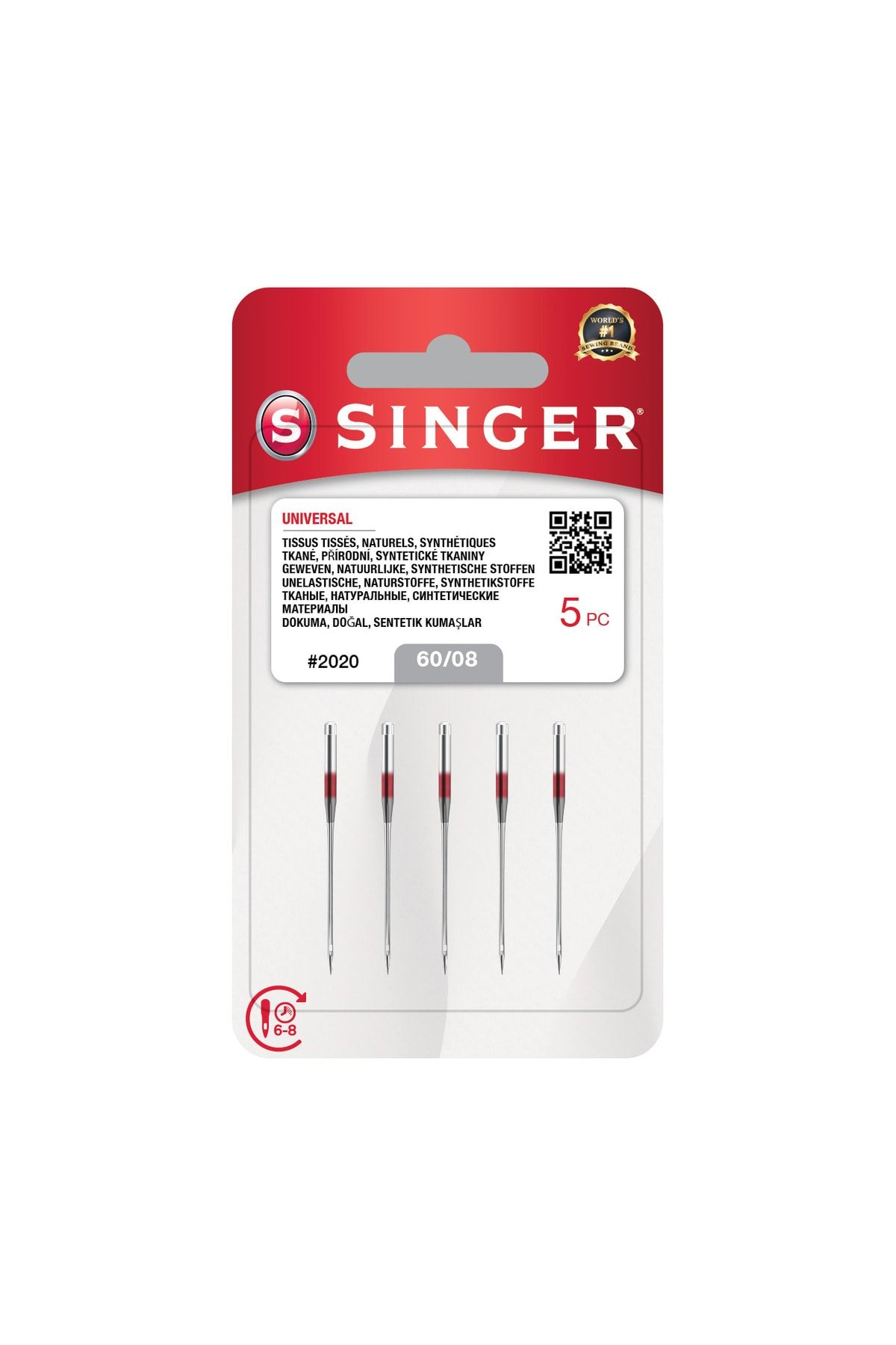 SINGER 8 NUMARA STANDART İĞNE (5'Lİ BLİSTER)