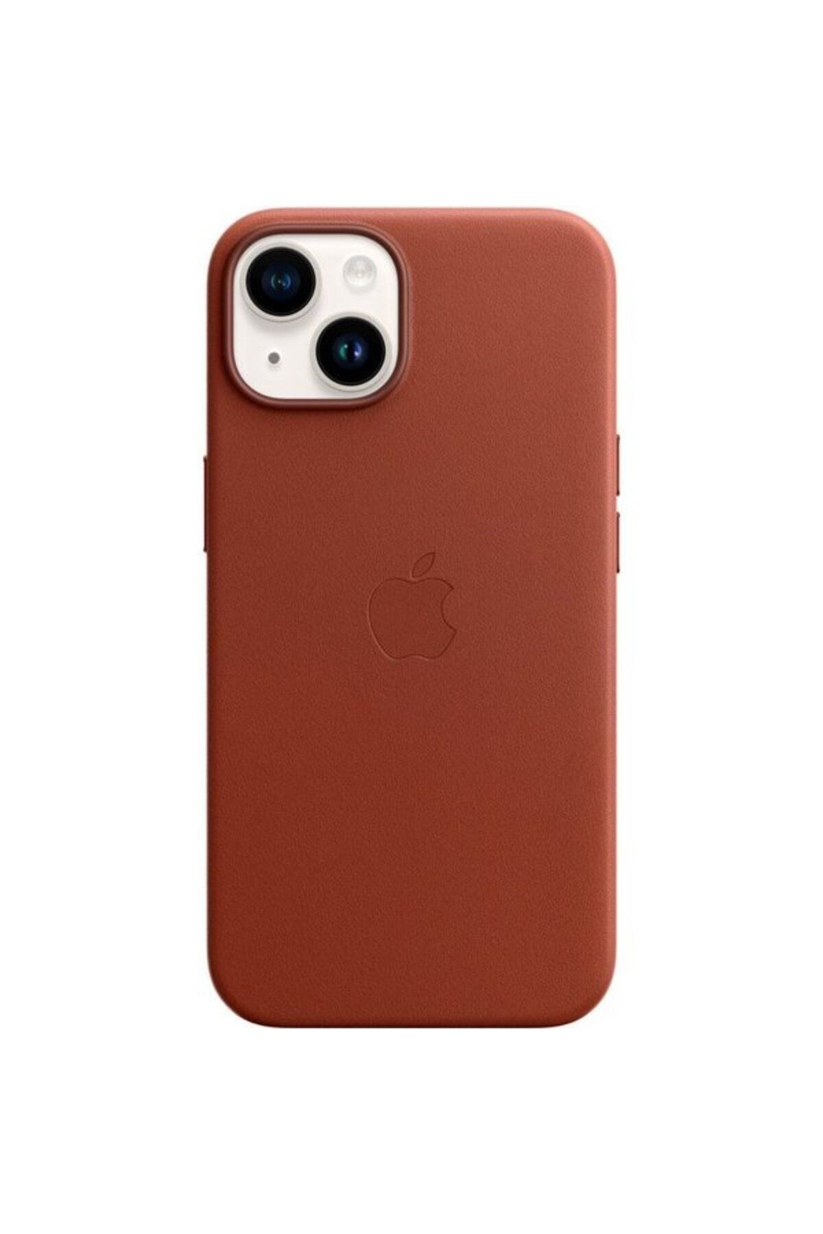 Apple Iphone 14 Için Magsafe Özellikli Deri Kılıf - Toprak Kırmızısı