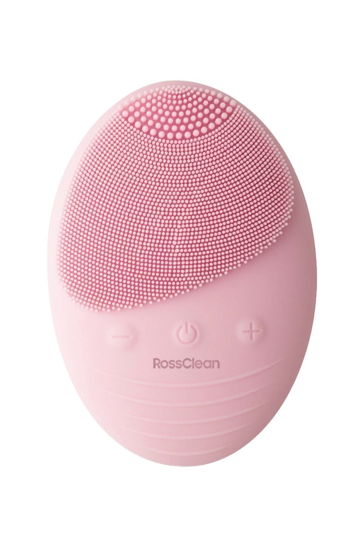 RossClean Pro Yüz Temizleme Ve Masaj Cihazı  5 Kademeli  Fototerapi Modu  Kablosuz Şarjlı Açık Pembe