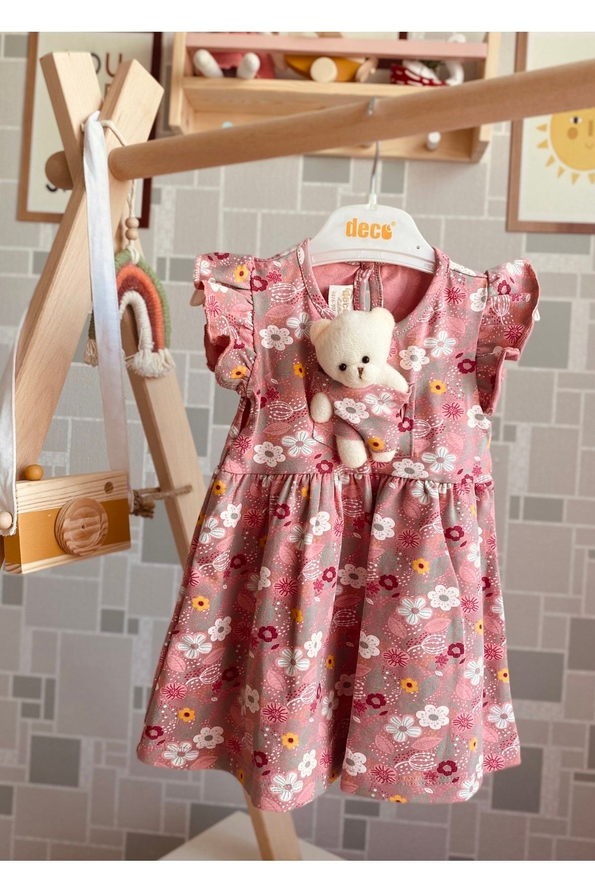 DECO Ayıcık Oyuncaklı Bebek Elbise