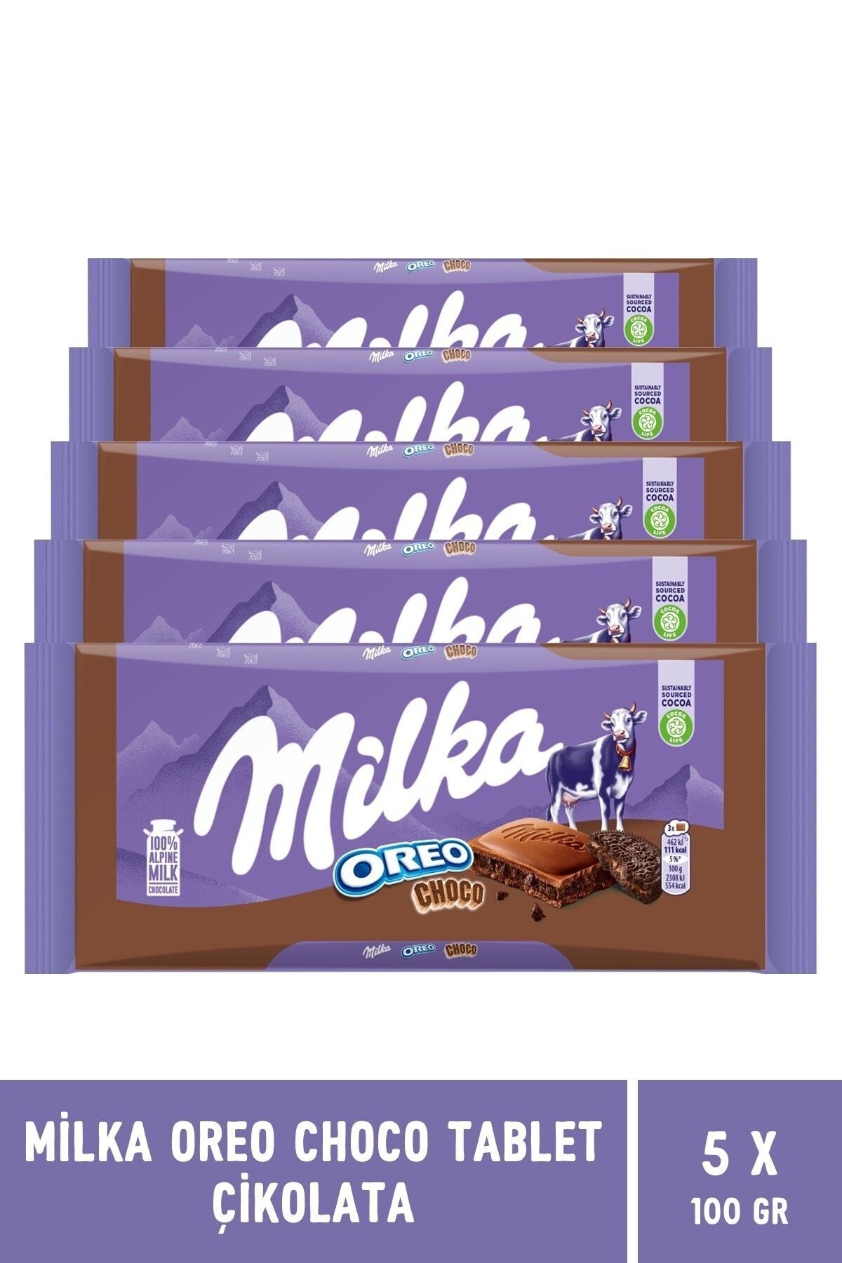 Milka Oreo Choco Tablet Çikolata 100 gr - 5 Adet