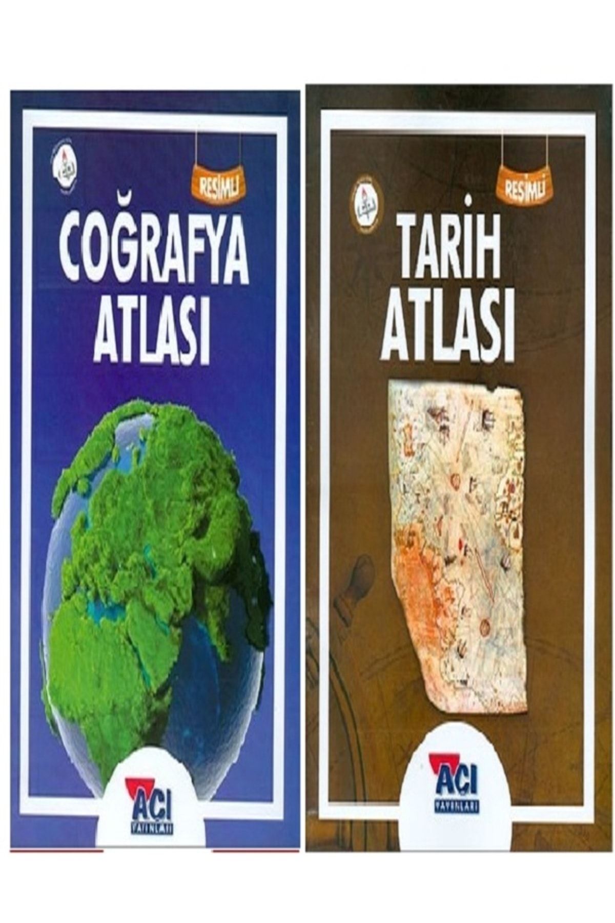 Açı Yayınları Atlas Resimli Atlas - Resimli Cografya Atlas - Resimli Tarih Atlası Açı Yayınları