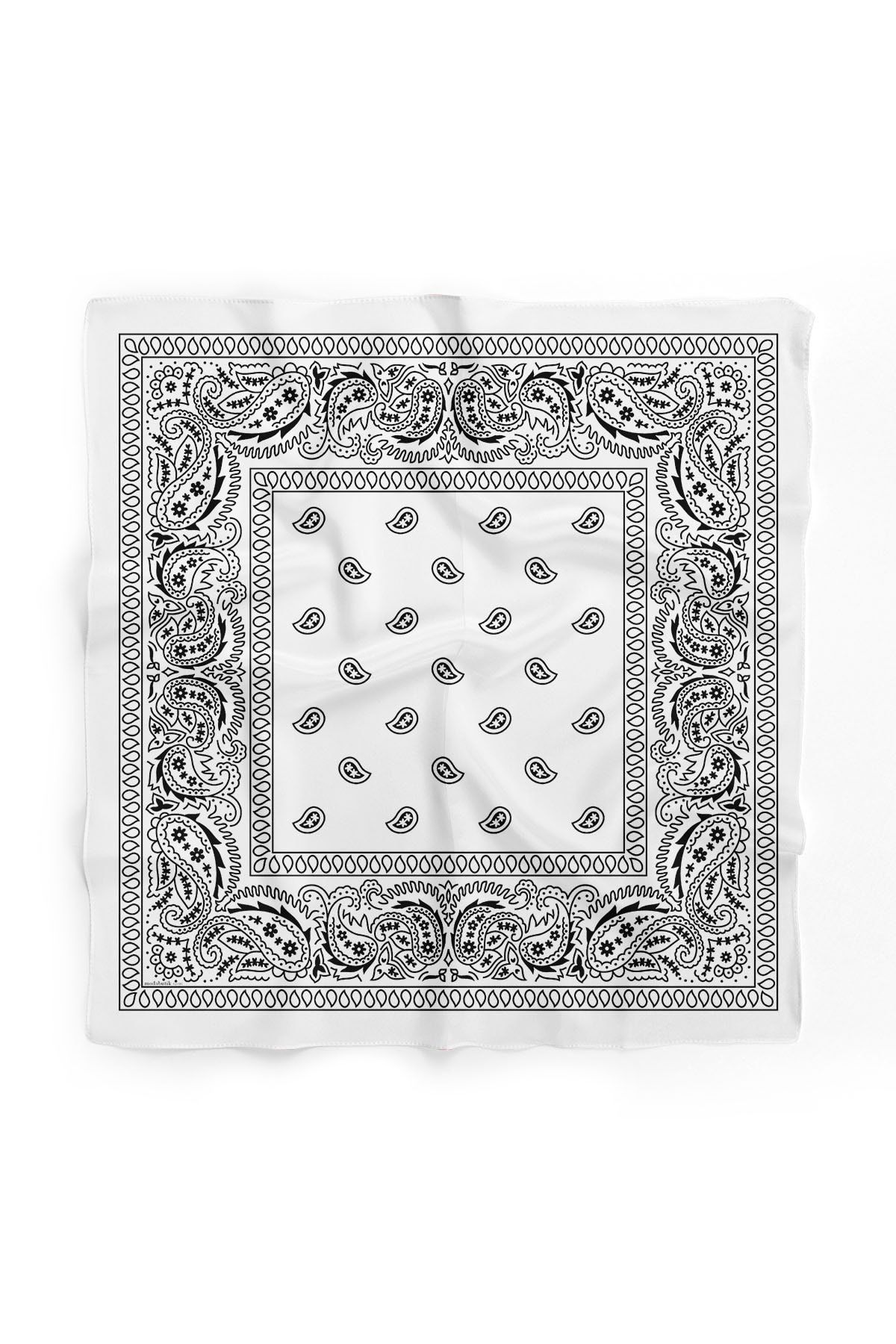 Modabutik WHITE ŞALLI BANDANA DG12196