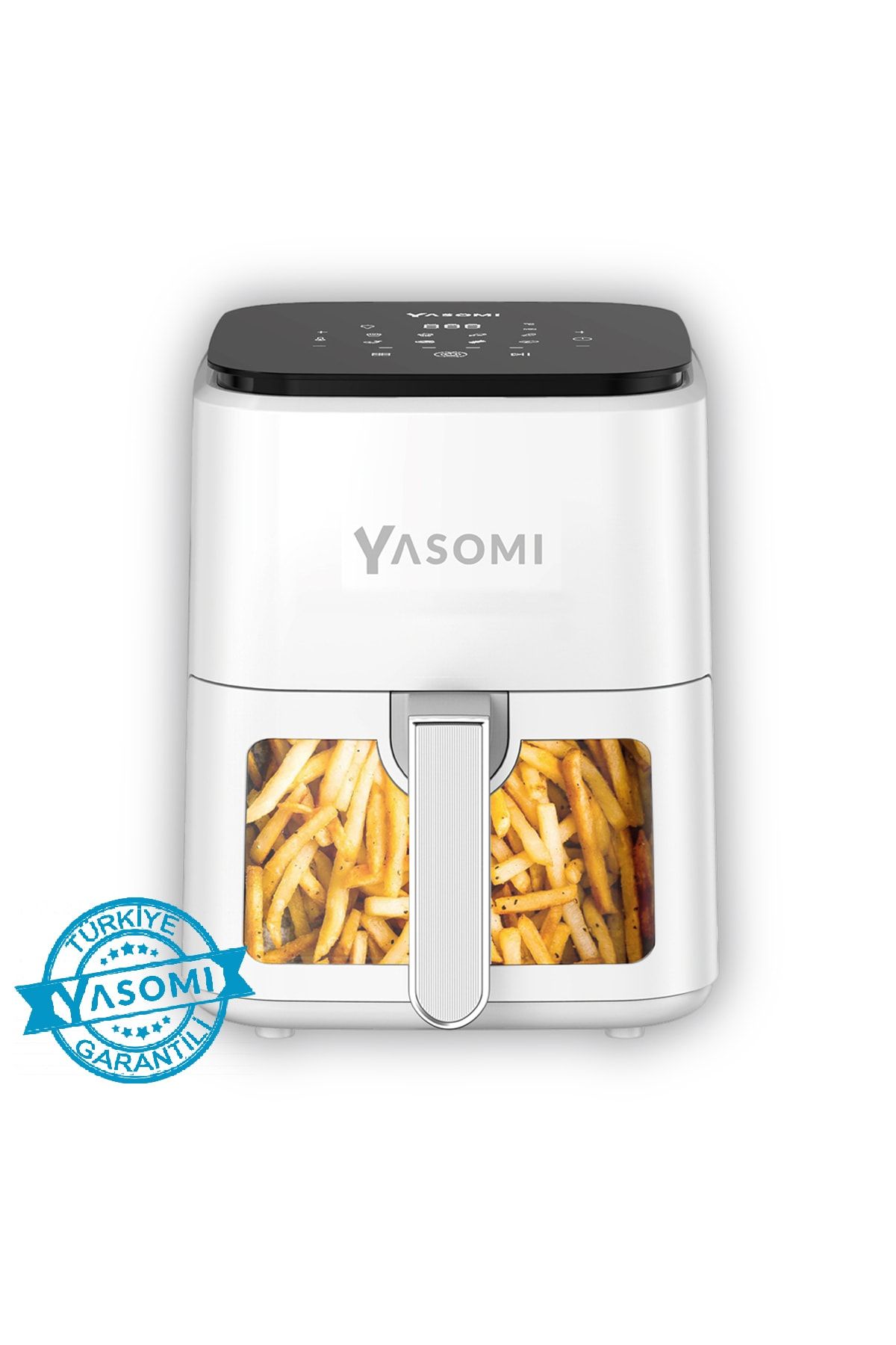 Yasomi Y35 Beyaz 1350w 3,5 Litre Camlı Airfryer Fritöz ( Türkiye Garantili)