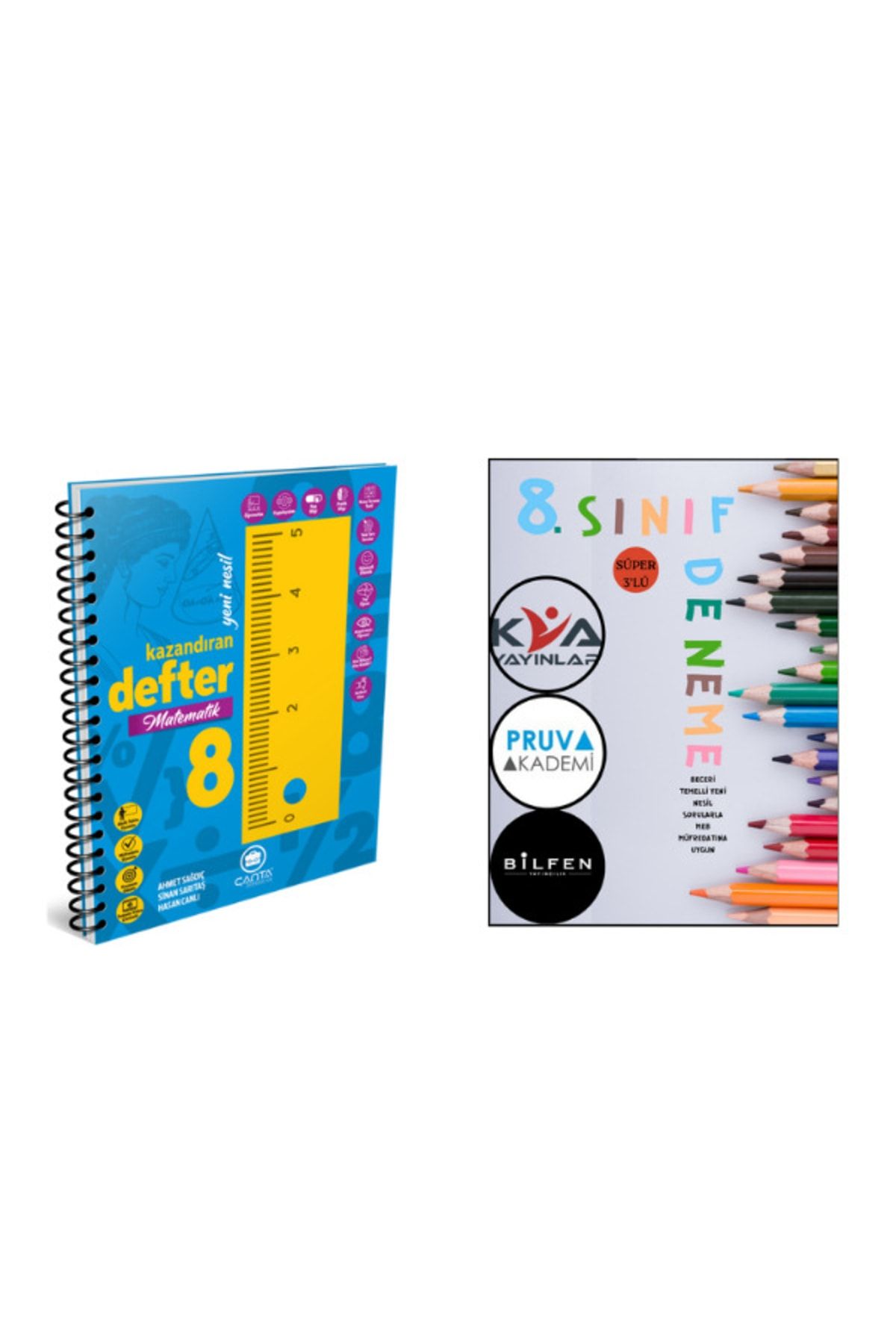 Çanta Yayınları 8. Sınıf – Matematik Kazandıran Defter - 3'lü Süper Yeni Nesil Deneme(KVA-PRUVA AKADEMİ-BİLFEN)